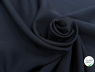 GABARDINE LEGÈREMENT STRIÉE SOUPLE POLYESTER NAVY 130CM - My Little Coupon
