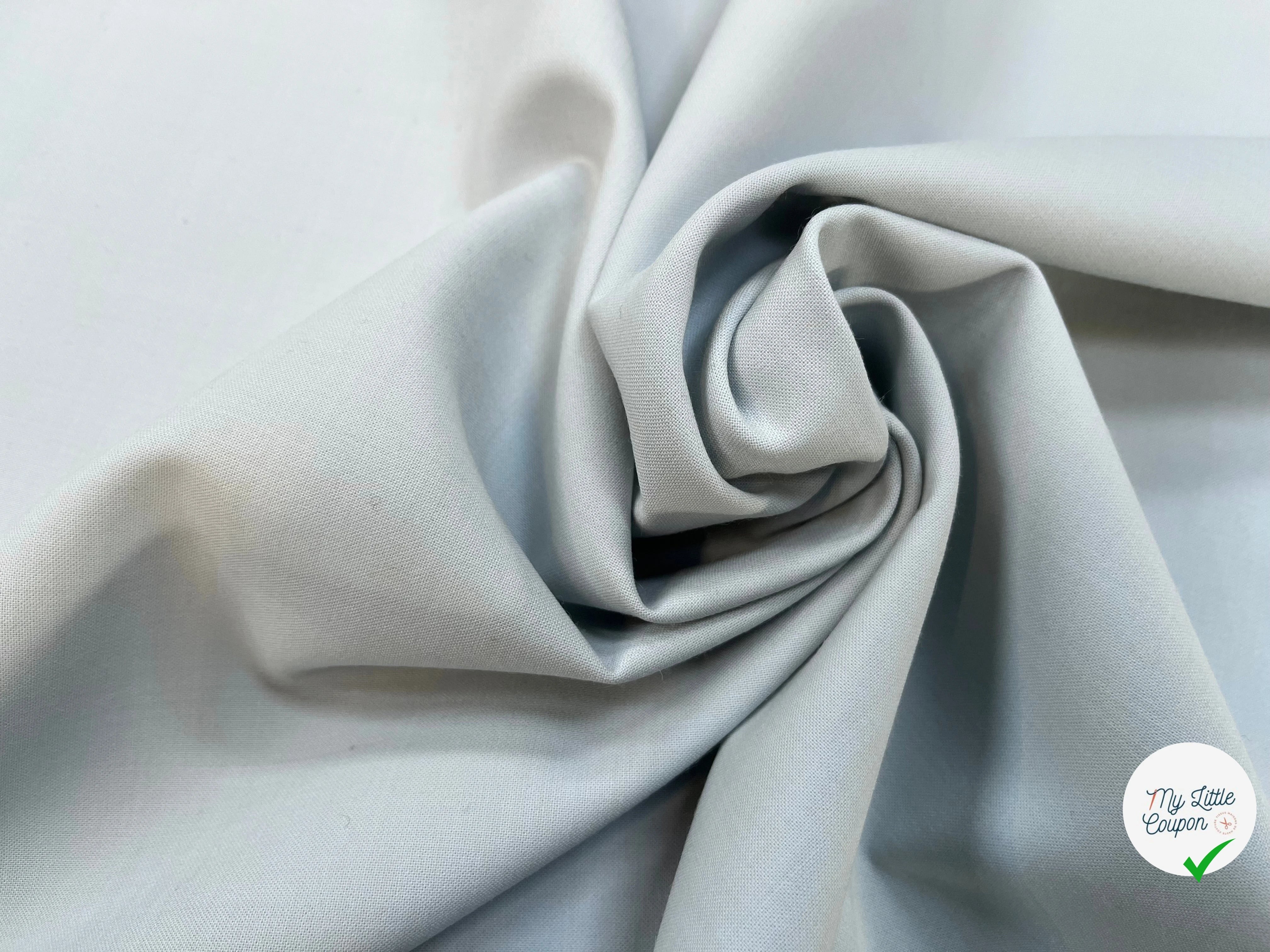 GABARDINE LOURDE 41% LAINE VIERGE  BLEU CLAIR 144CM - My Little Coupon