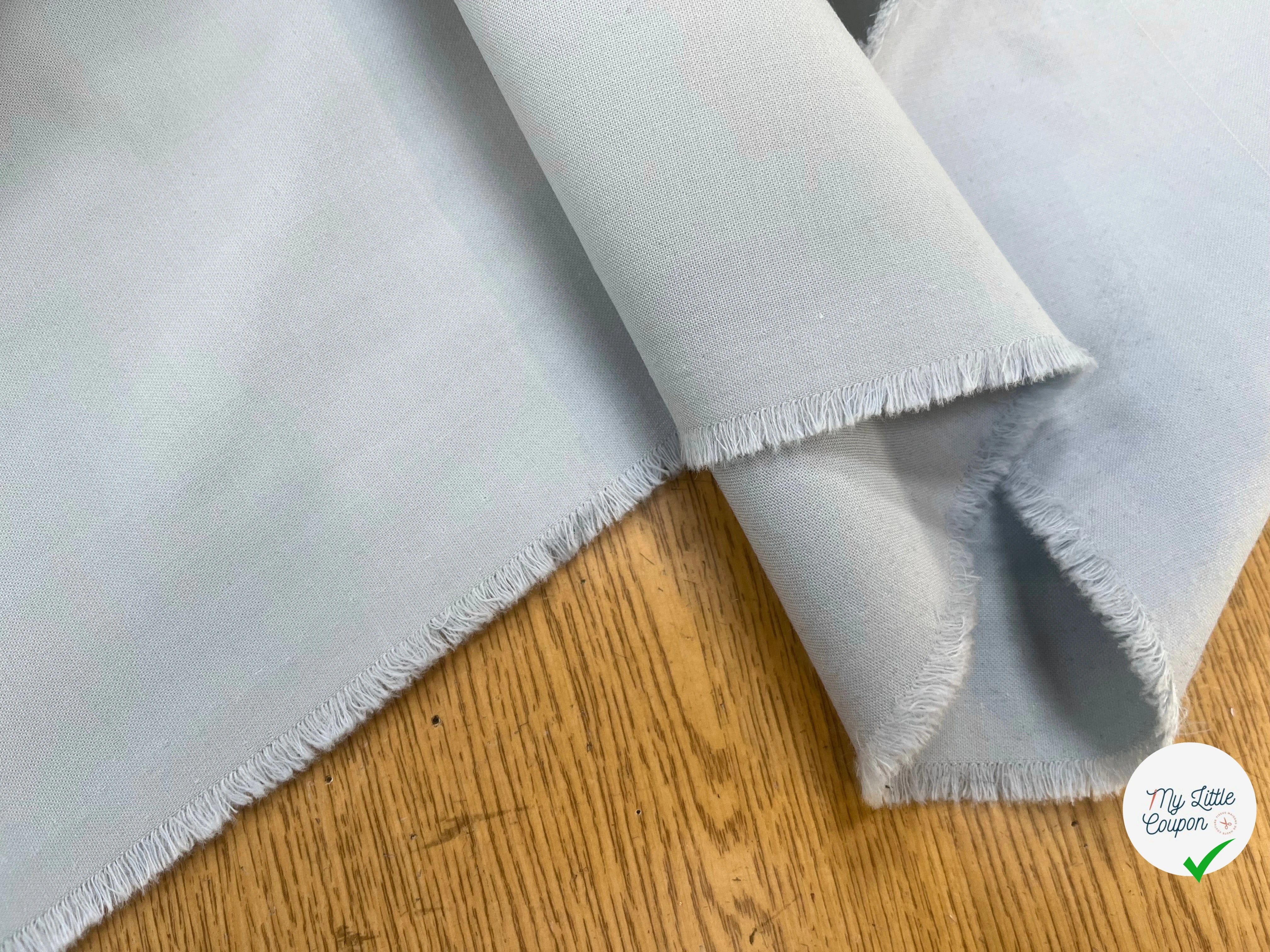 GABARDINE LOURDE 41% LAINE VIERGE  BLEU CLAIR 144CM - My Little Coupon