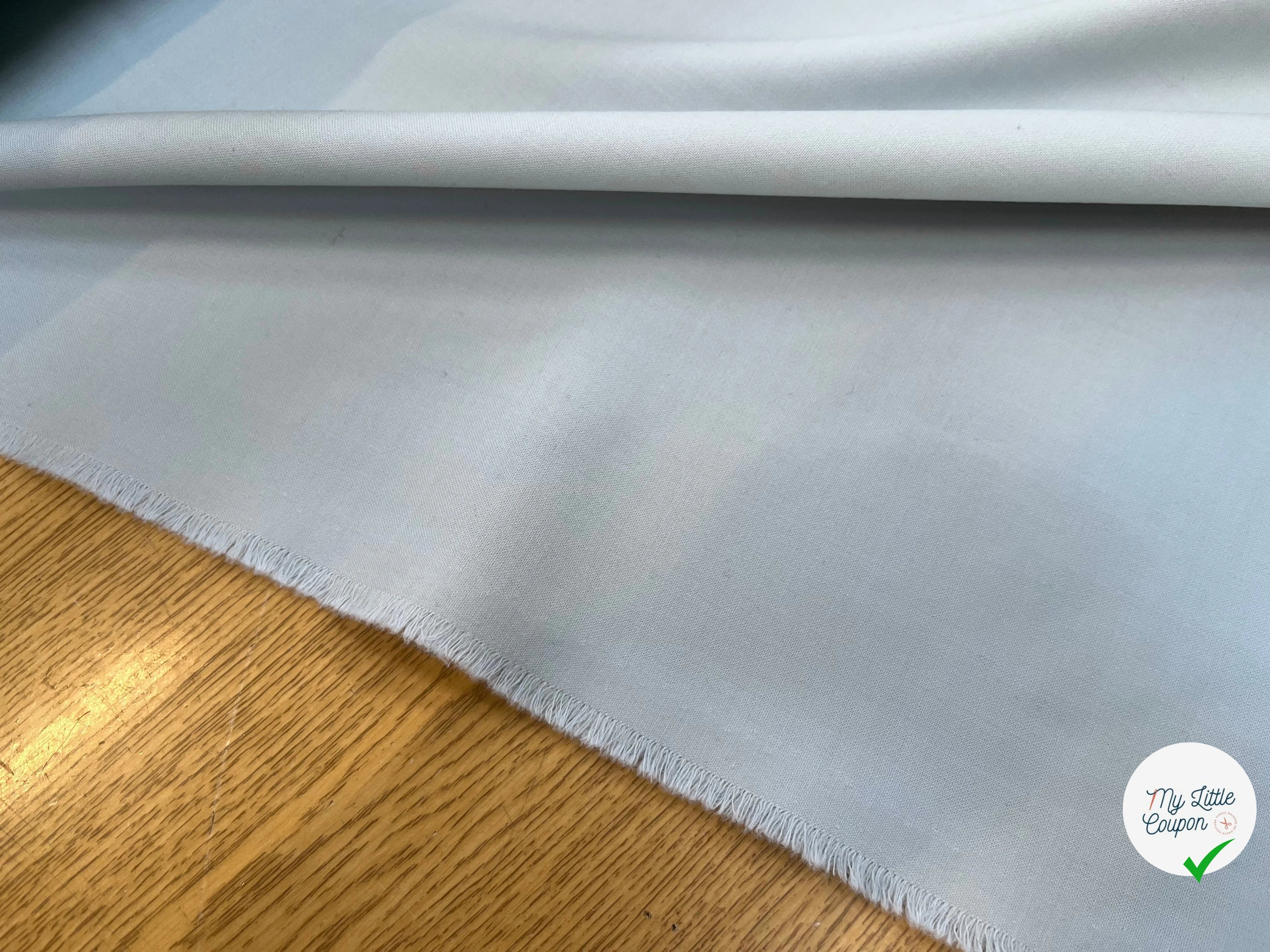 GABARDINE LOURDE 41% LAINE VIERGE  BLEU CLAIR 144CM - My Little Coupon