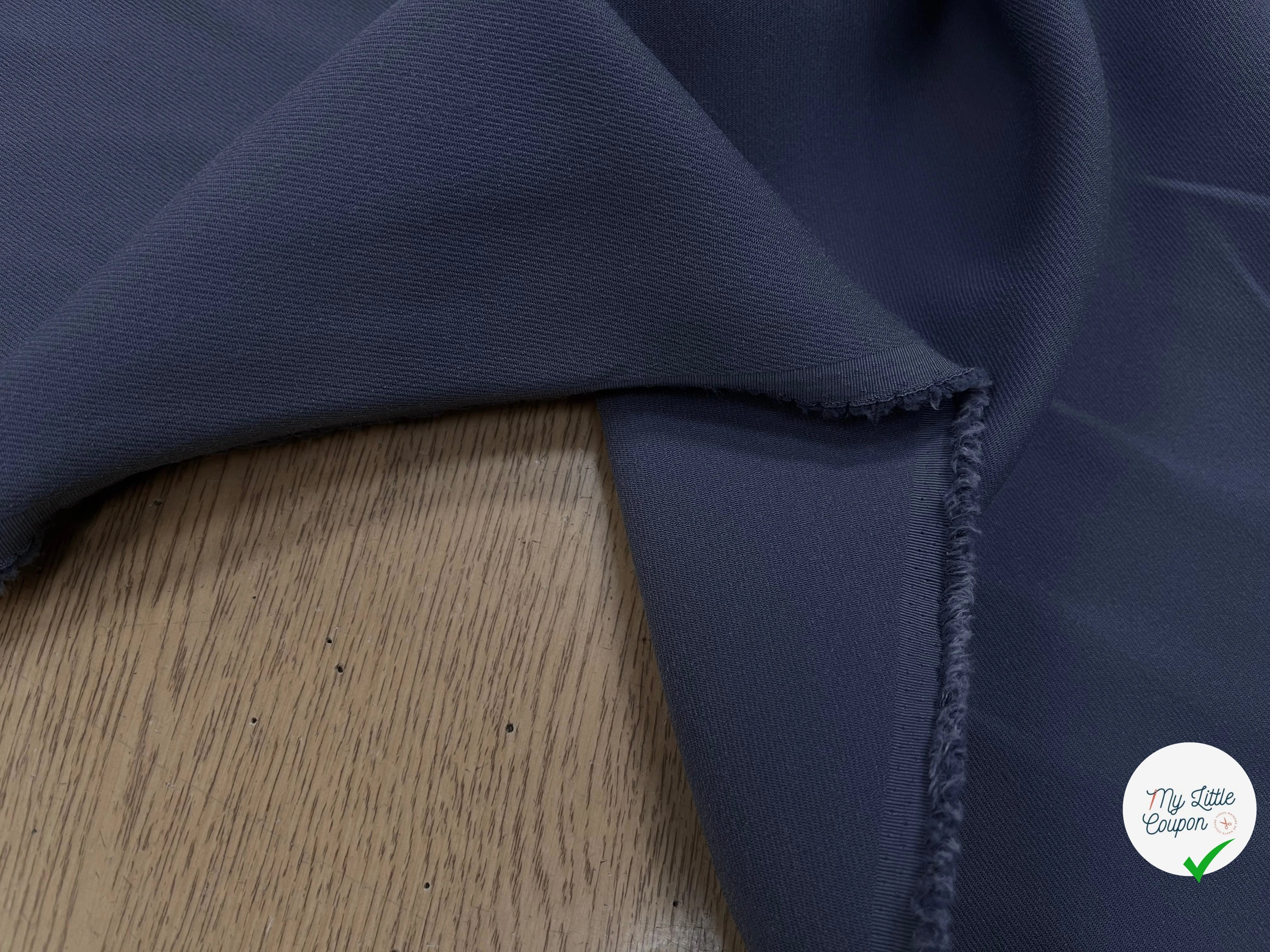 GABARDINE LOURDE POLYESTER BLEU 130CM JAPAN - My Little Coupon