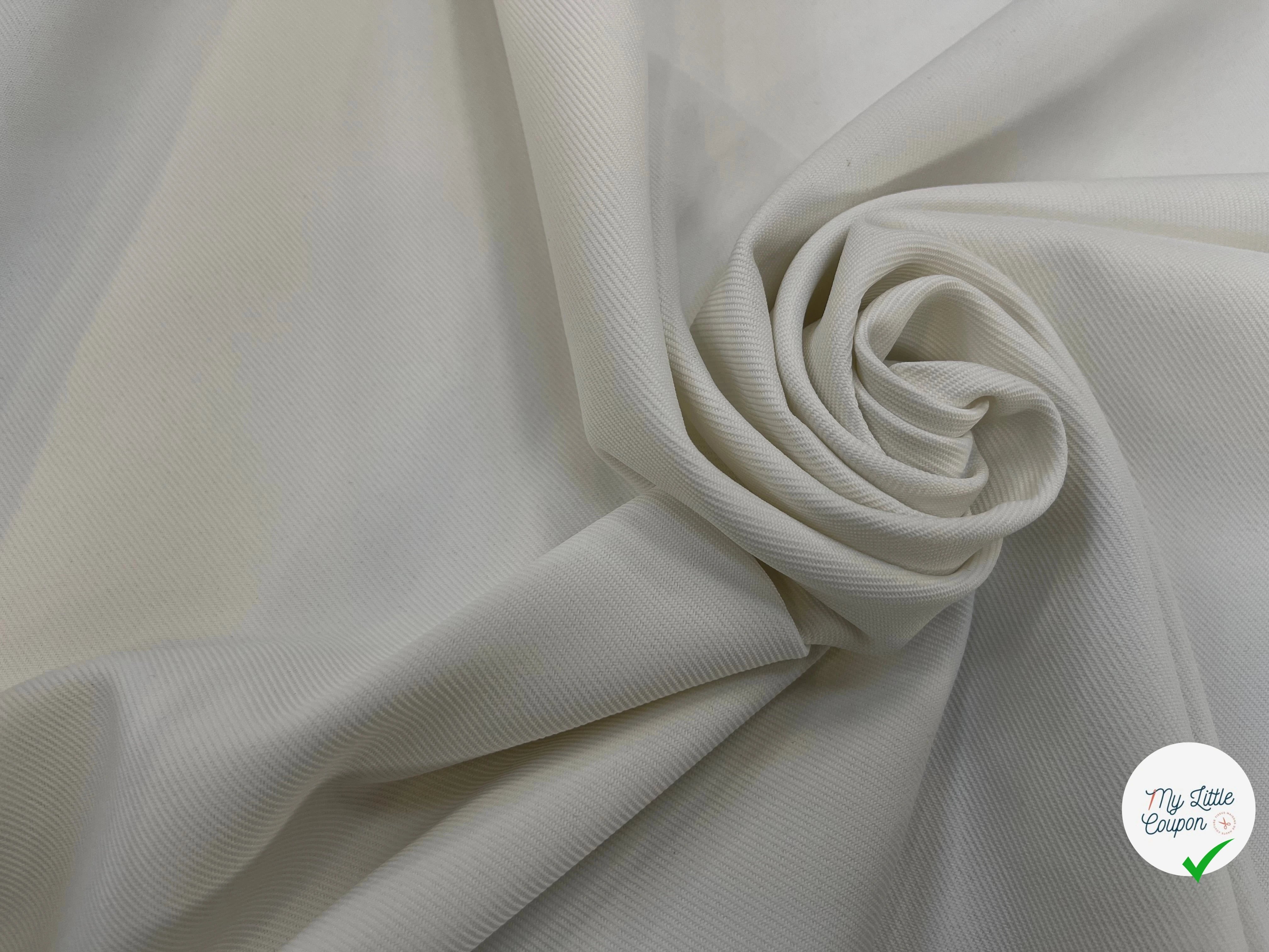 GABARDINE LOURDE STRIÉE BLANCHE JAPAN - My Little Coupon