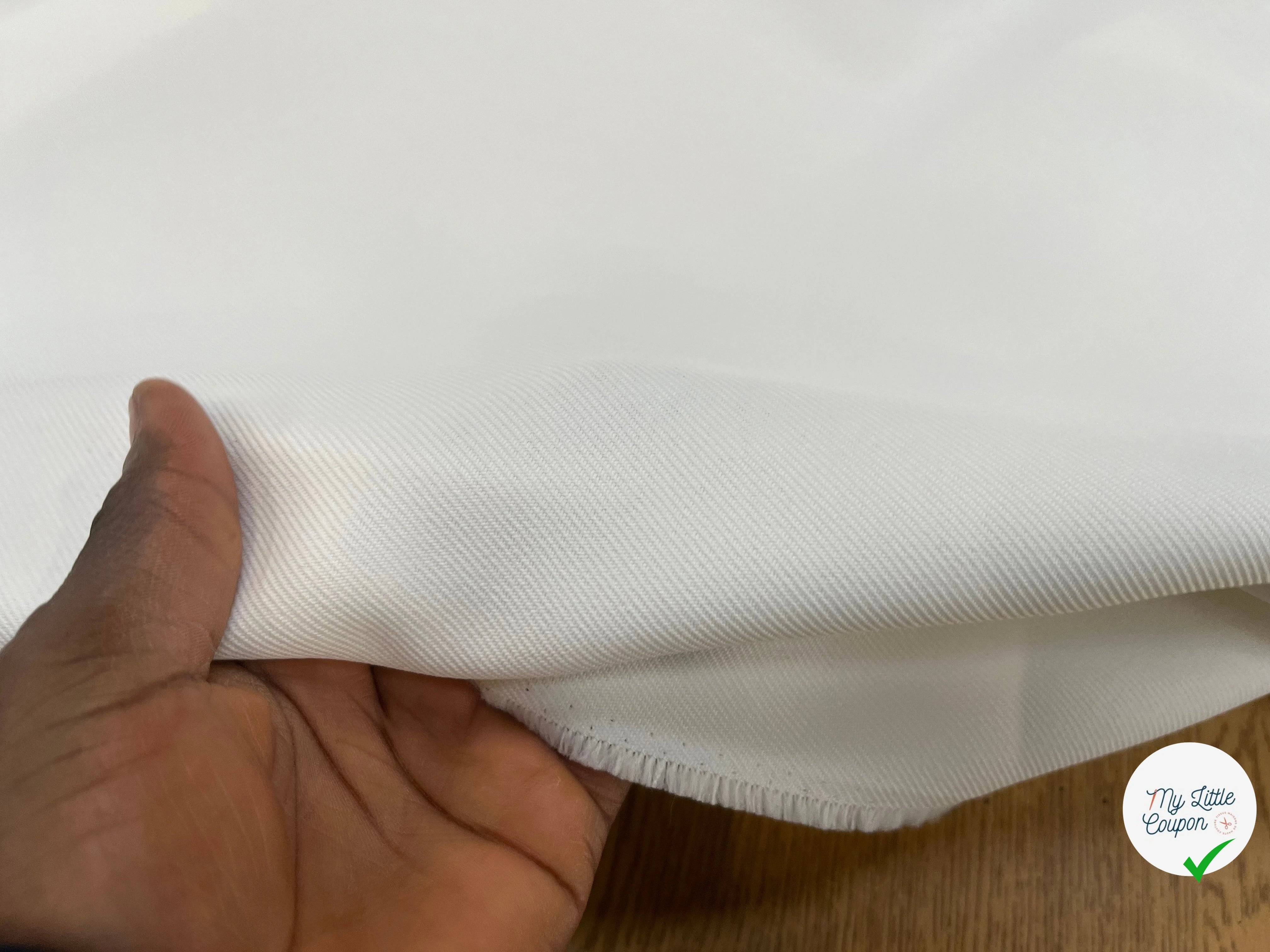 GABARDINE LOURDE STRIÉE BLANCHE JAPAN - My Little Coupon