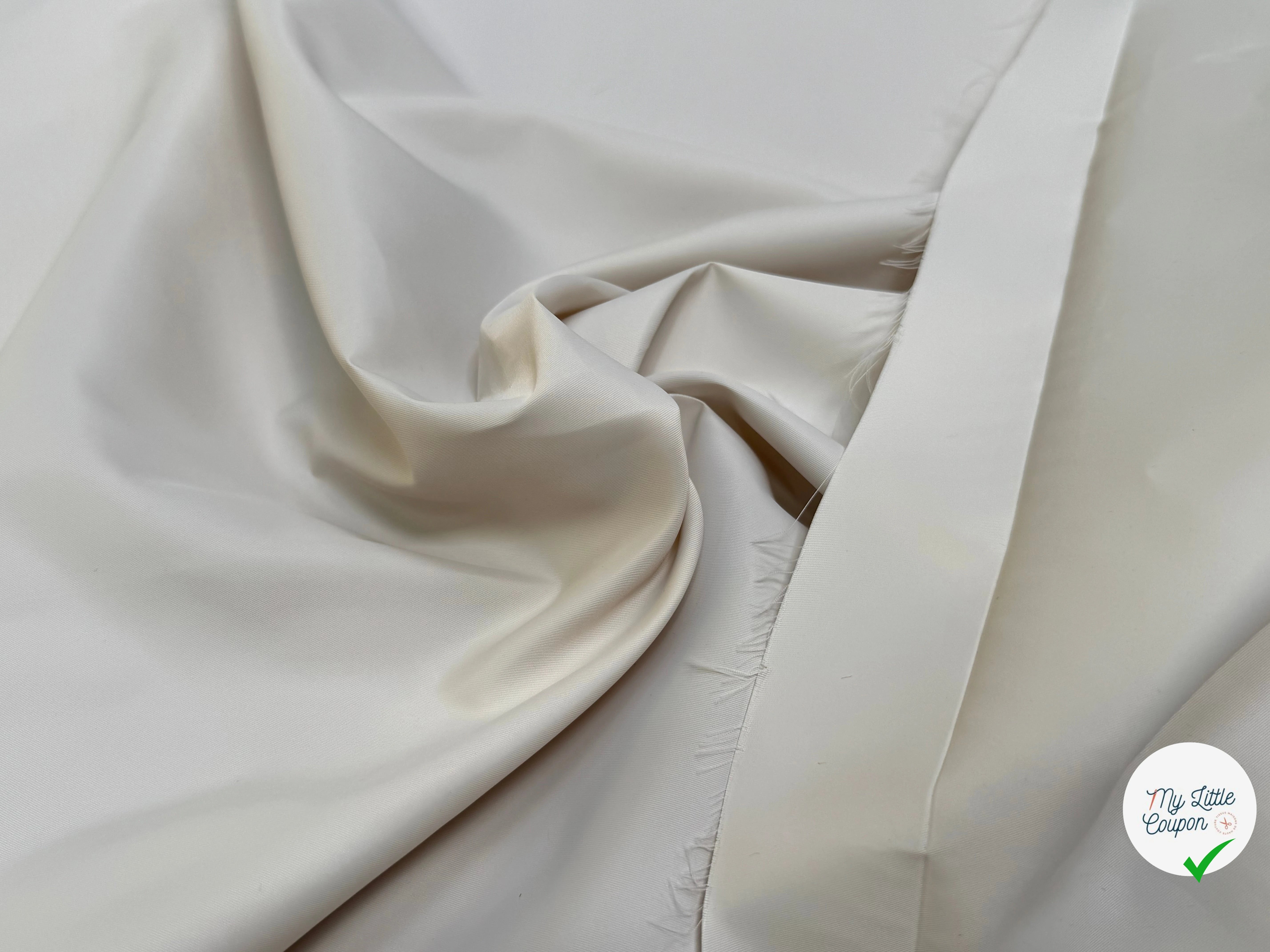 GABARDINE LOURDE STRIÉE DIRTY WHITE - My Little Coupon