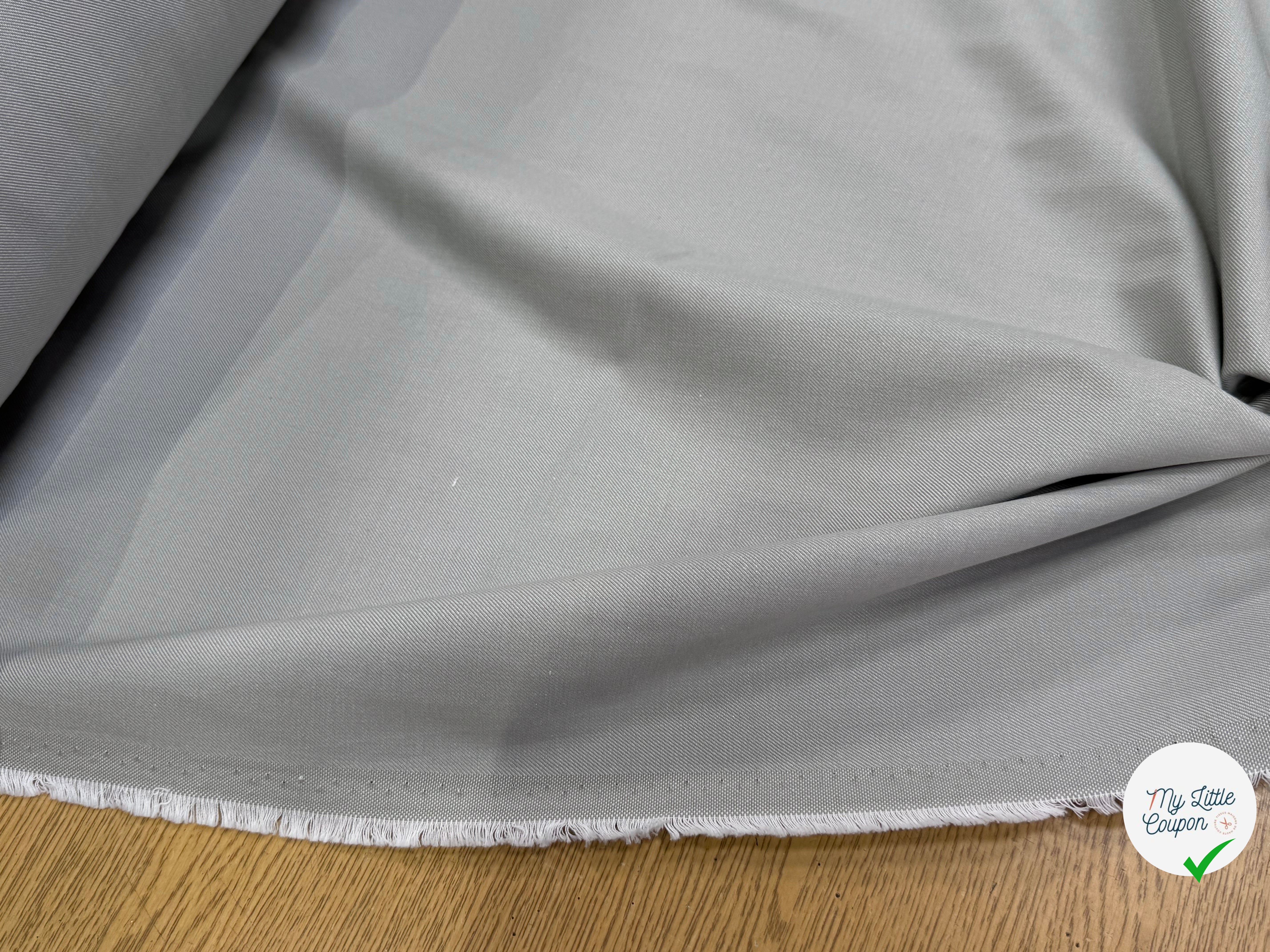 GABARDINE NATTÉE DE COTON LOURDE GRIS MARBRE TENUE IMPÉCABLE - My Little Coupon