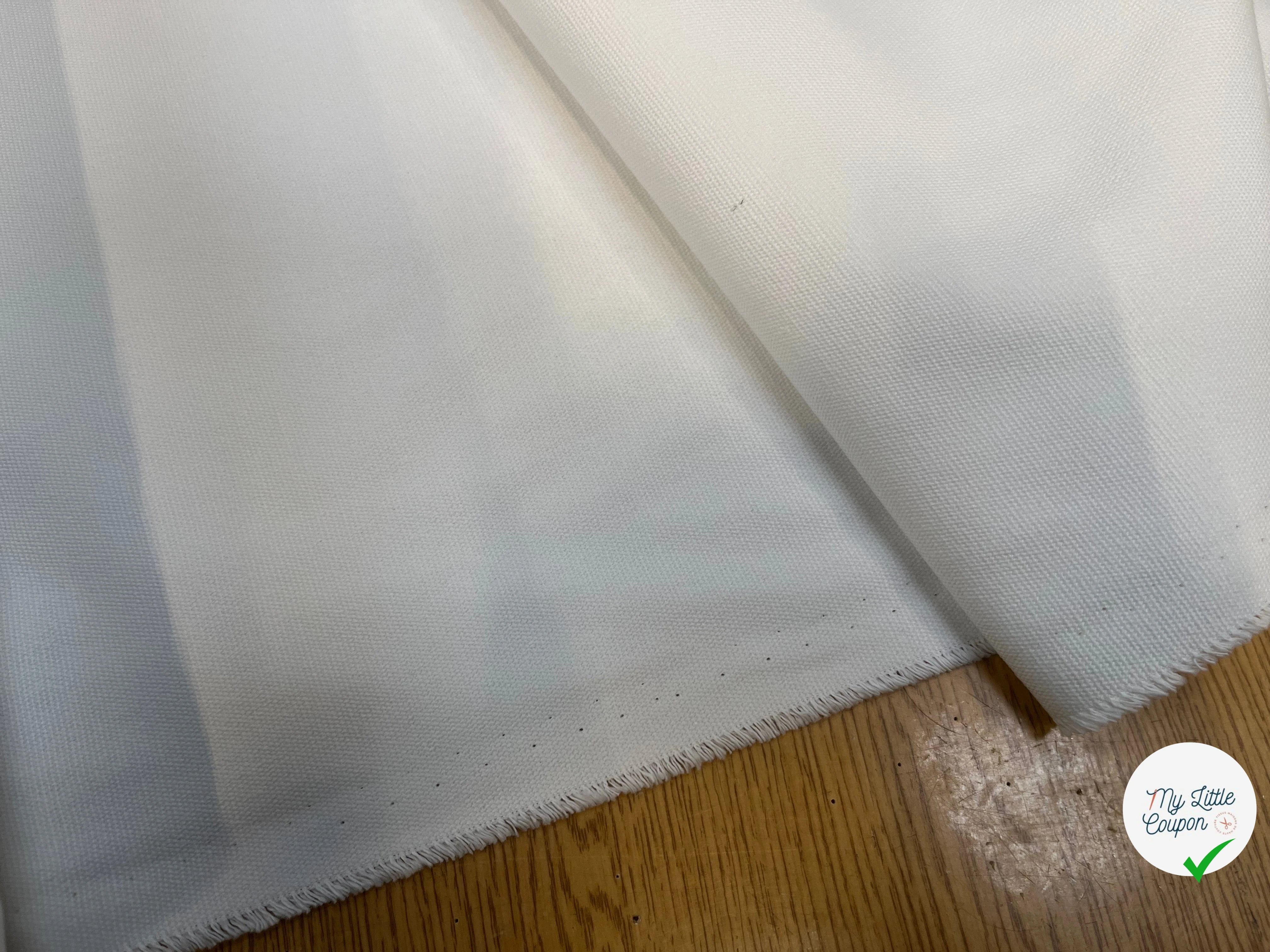 GABARDINE PIQUÉE EFFET CRAQUANTE BLANC PLÂTRE - My Little Coupon