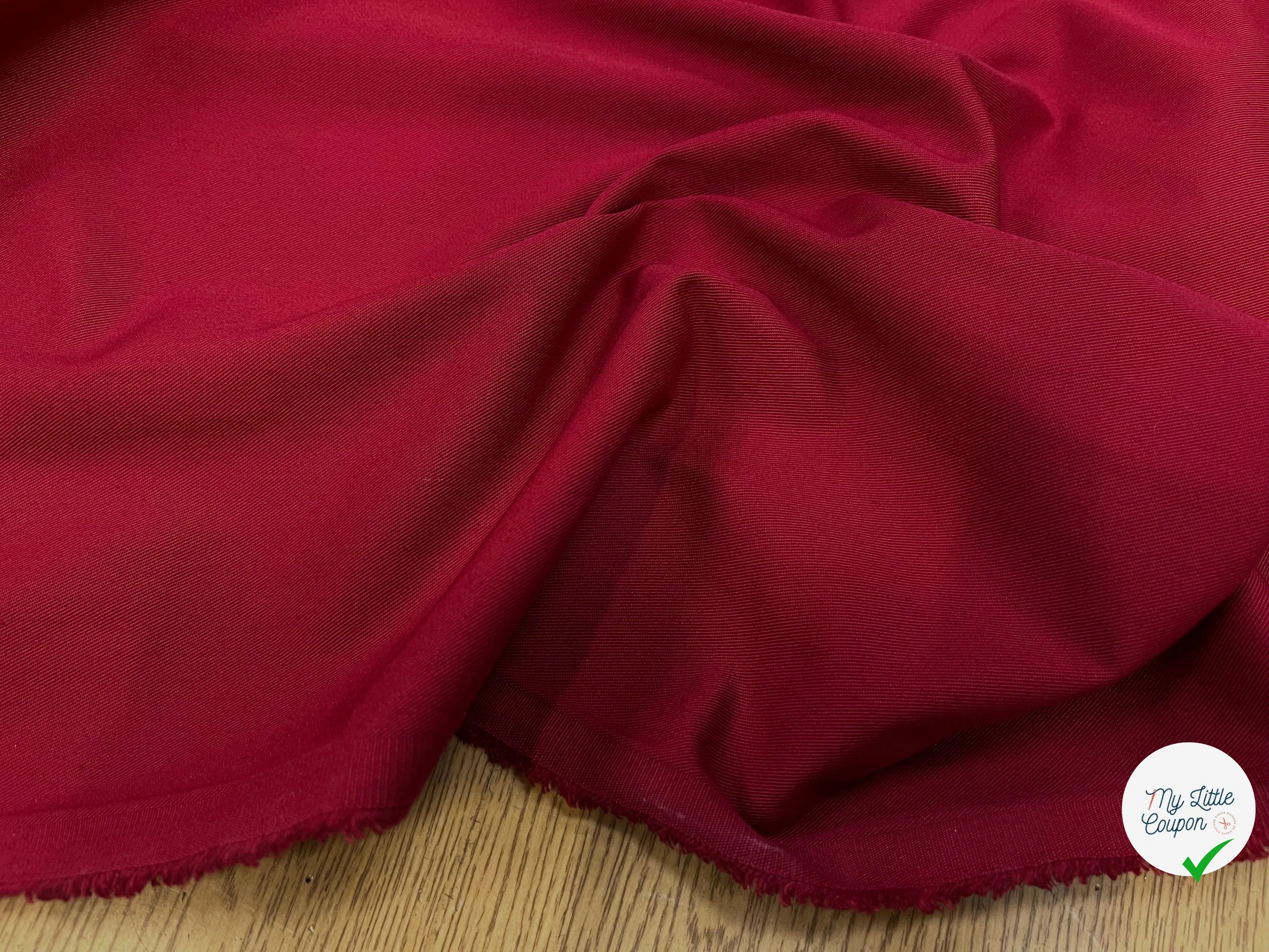 GABARDINE POLYCOTON ROUGE JAPON - My Little Coupon