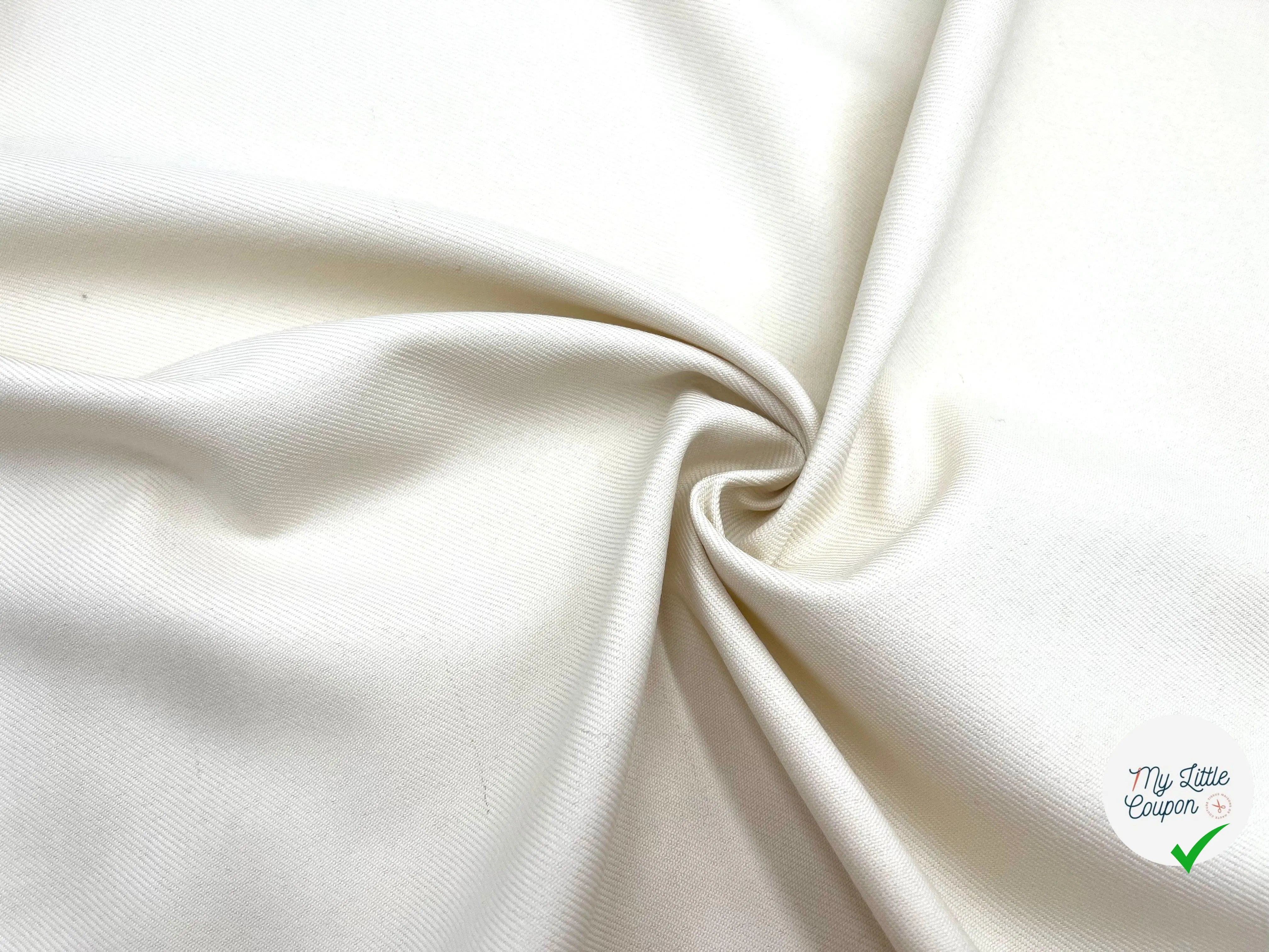 GABARDINE POLYESTER BLANC CASSÉ QUALITÉ JAPON PRESTIGE - My Little Coupon - tissu - coudre