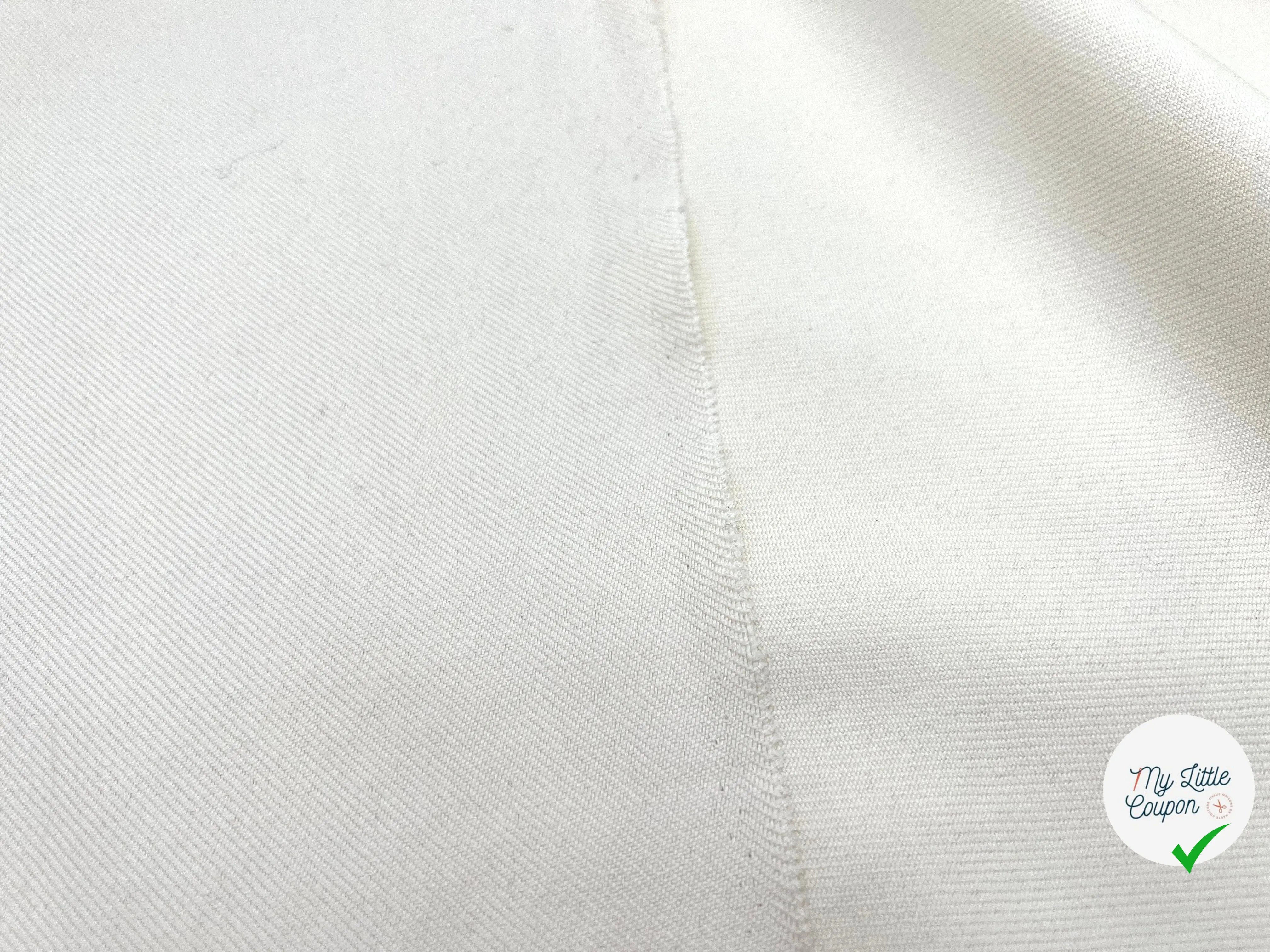 GABARDINE POLYESTER BLANC CASSÉ QUALITÉ JAPON PRESTIGE - My Little Coupon - tissu - coudre