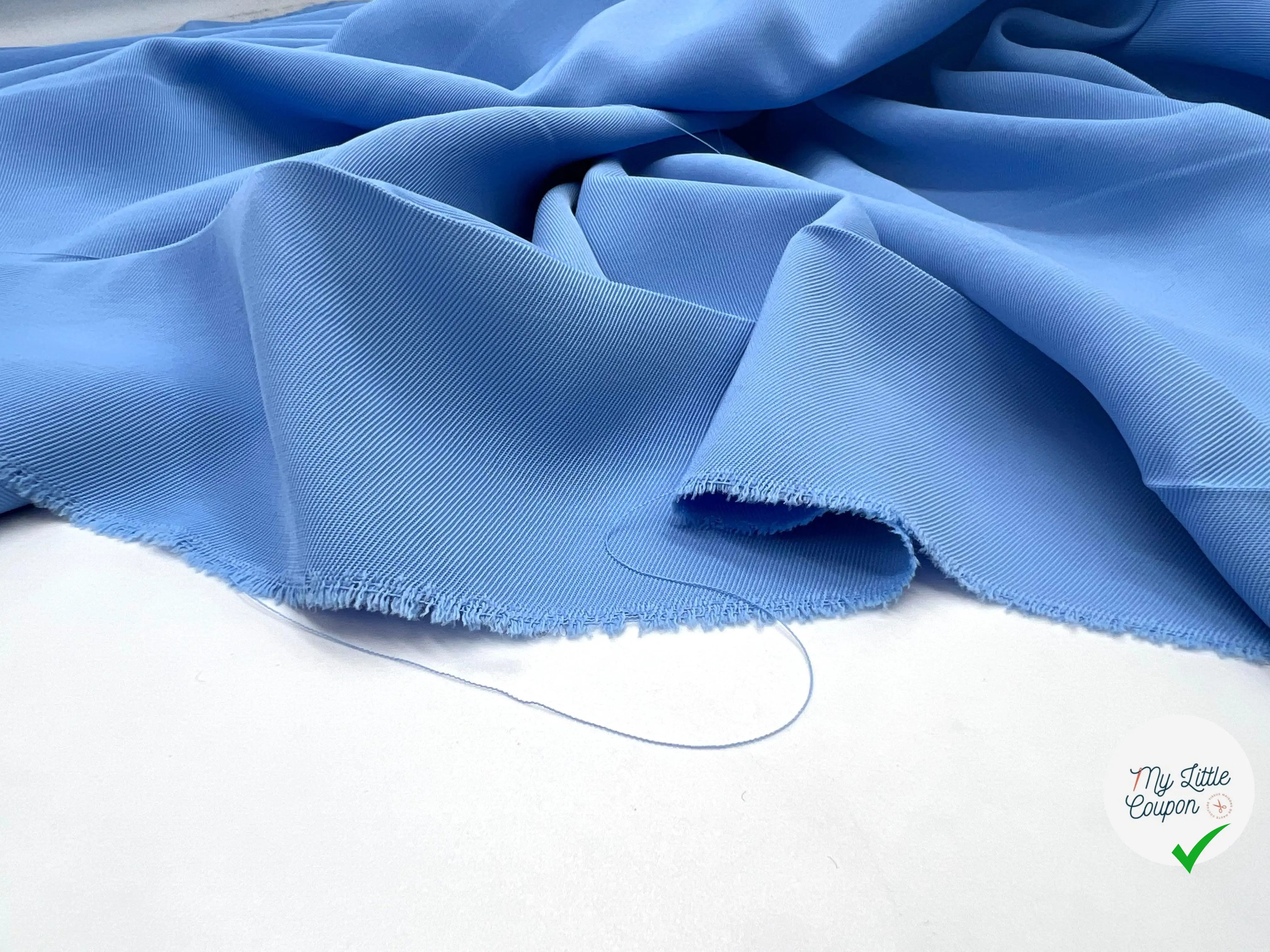 GABARDINE POLYESTER BLEU LAVANDE - My Little Coupon - tissu - coudre