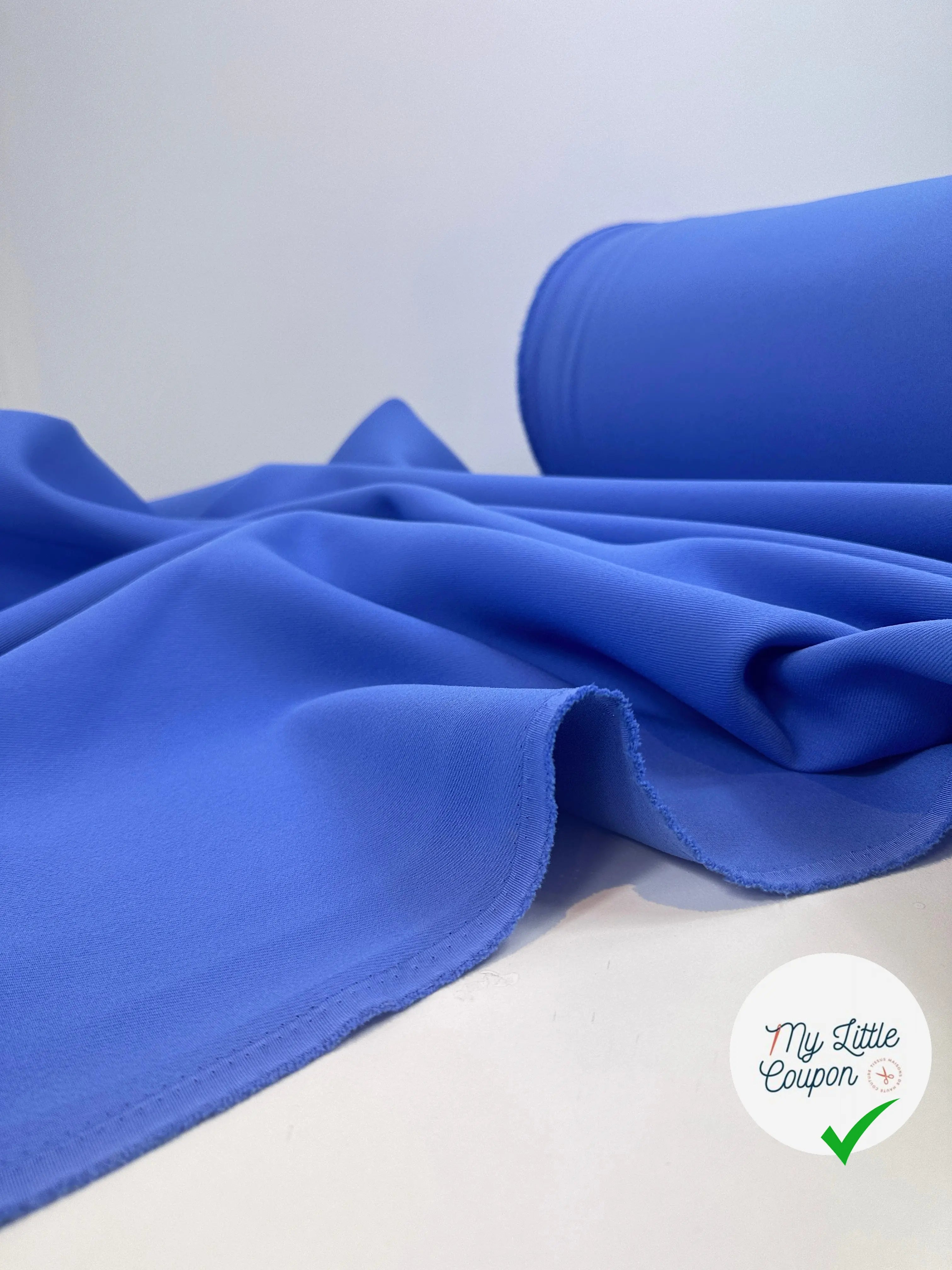 GABARDINE POLYESTER BLEU PRUSSE - My Little Coupon