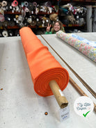 GABARDINE POLYESTER JAPON FINEMENT SERGÉE ET ORANGÉE - My Little Coupon - tissu - coudre