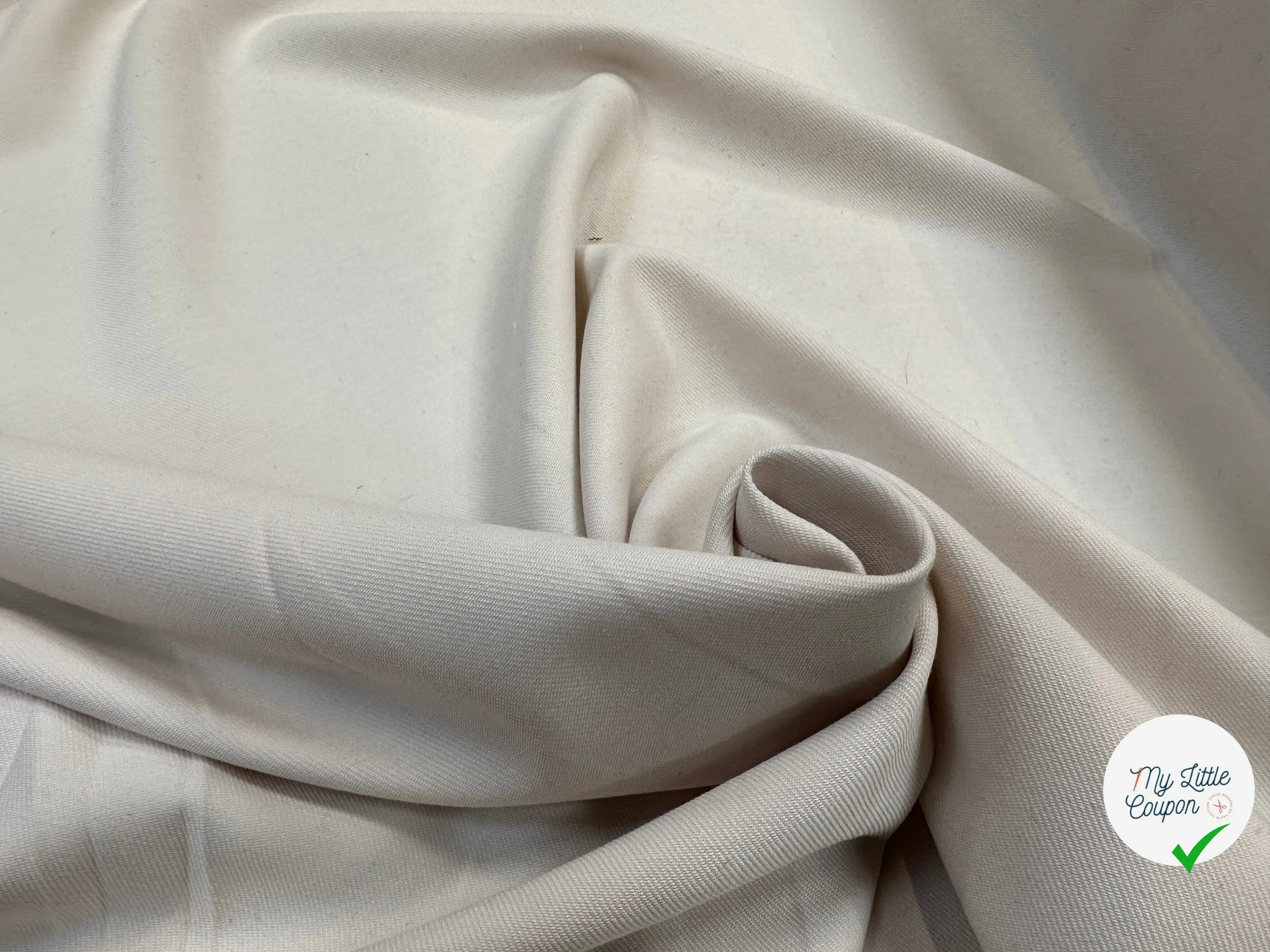 GABARDINE POLYESTER SIMPLE COLORI NATUREL - My Little Coupon
