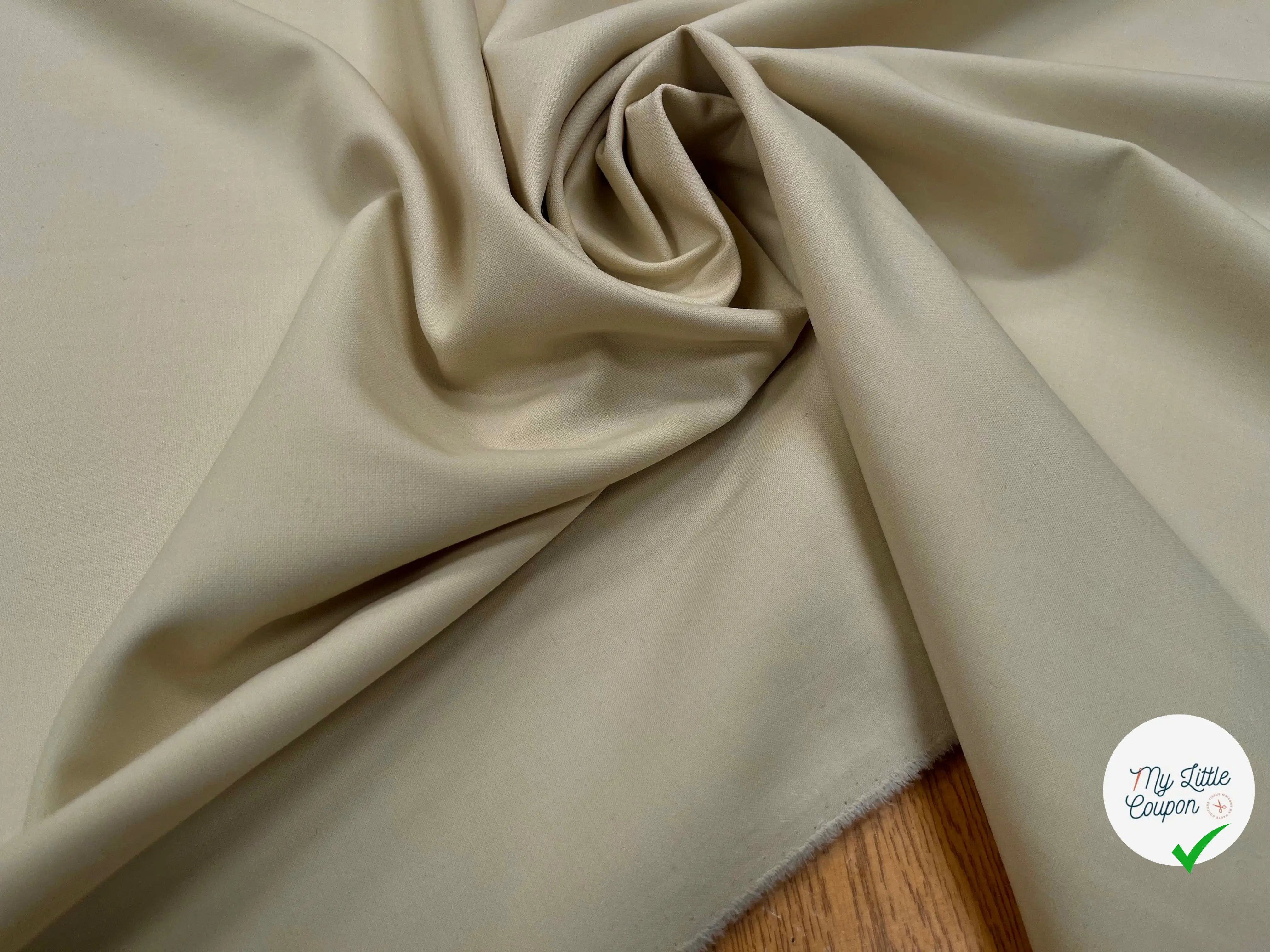 GABARDINE POLYLAINE 41% LAINE VIERGE OYSTER GRIS - My Little Coupon
