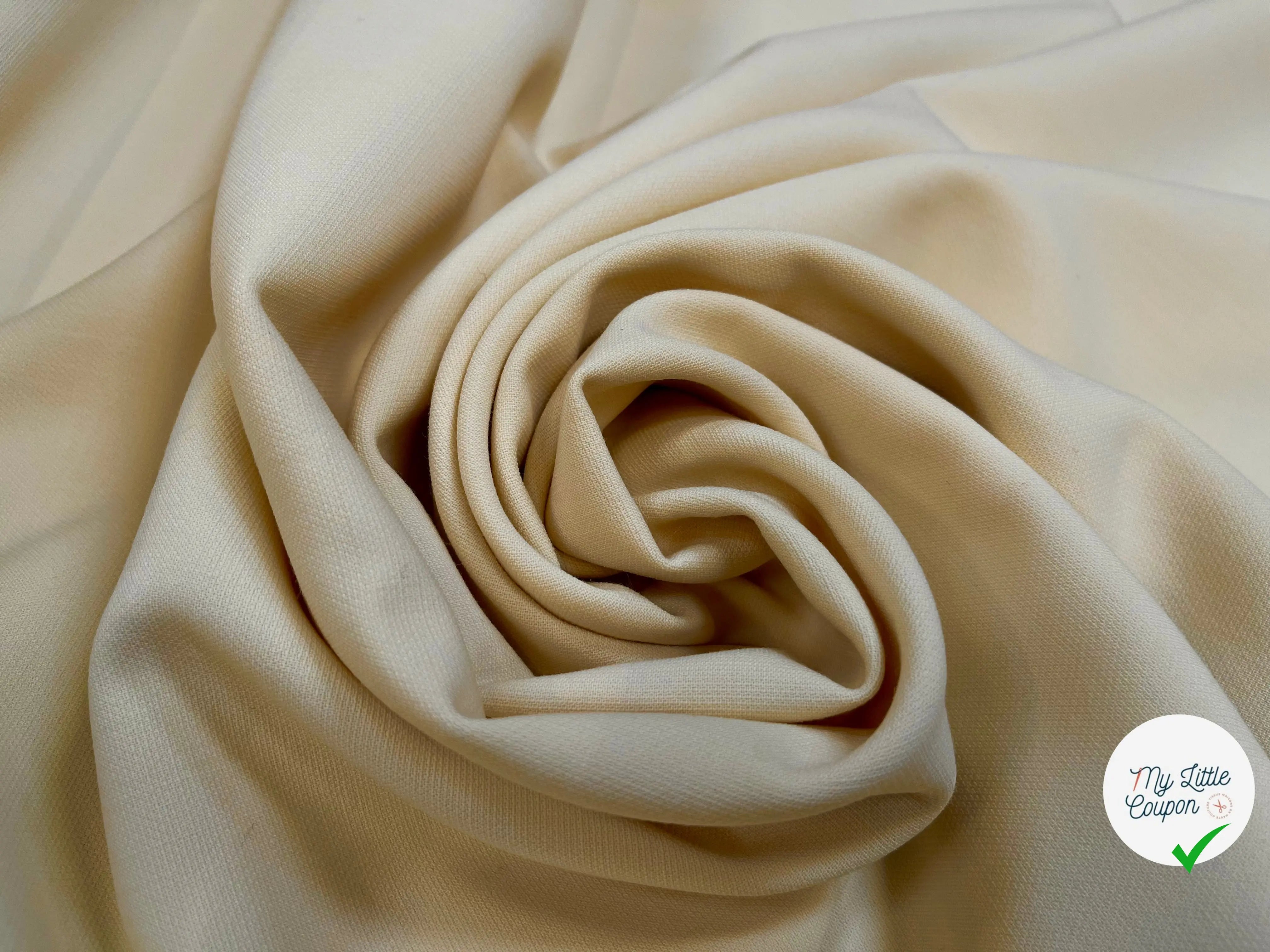 GABARDINE POLYLAINE LYOCEL JAUNE CLAIR - My Little Coupon
