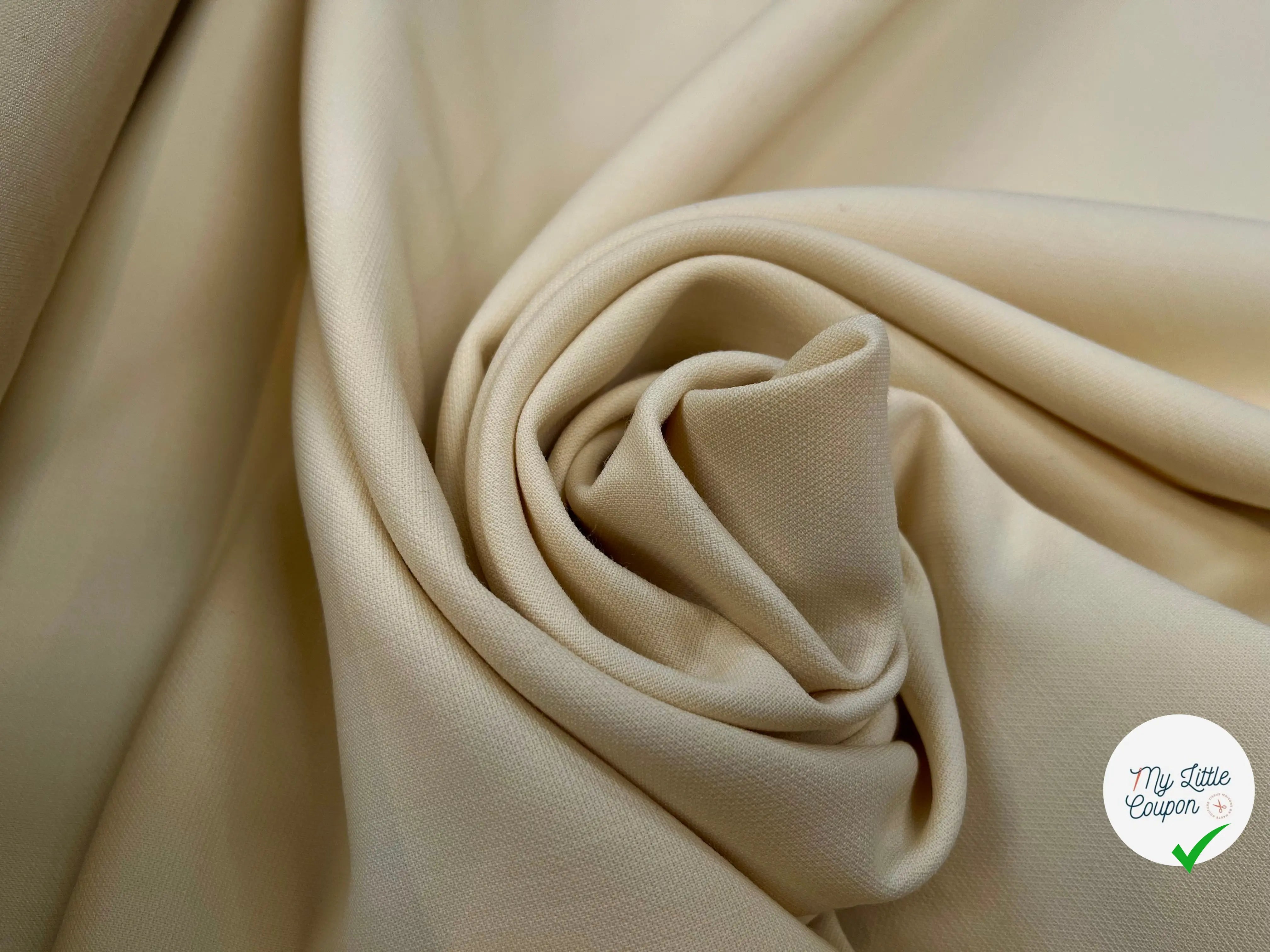 GABARDINE POLYLAINE LYOCEL JAUNE CLAIR - My Little Coupon