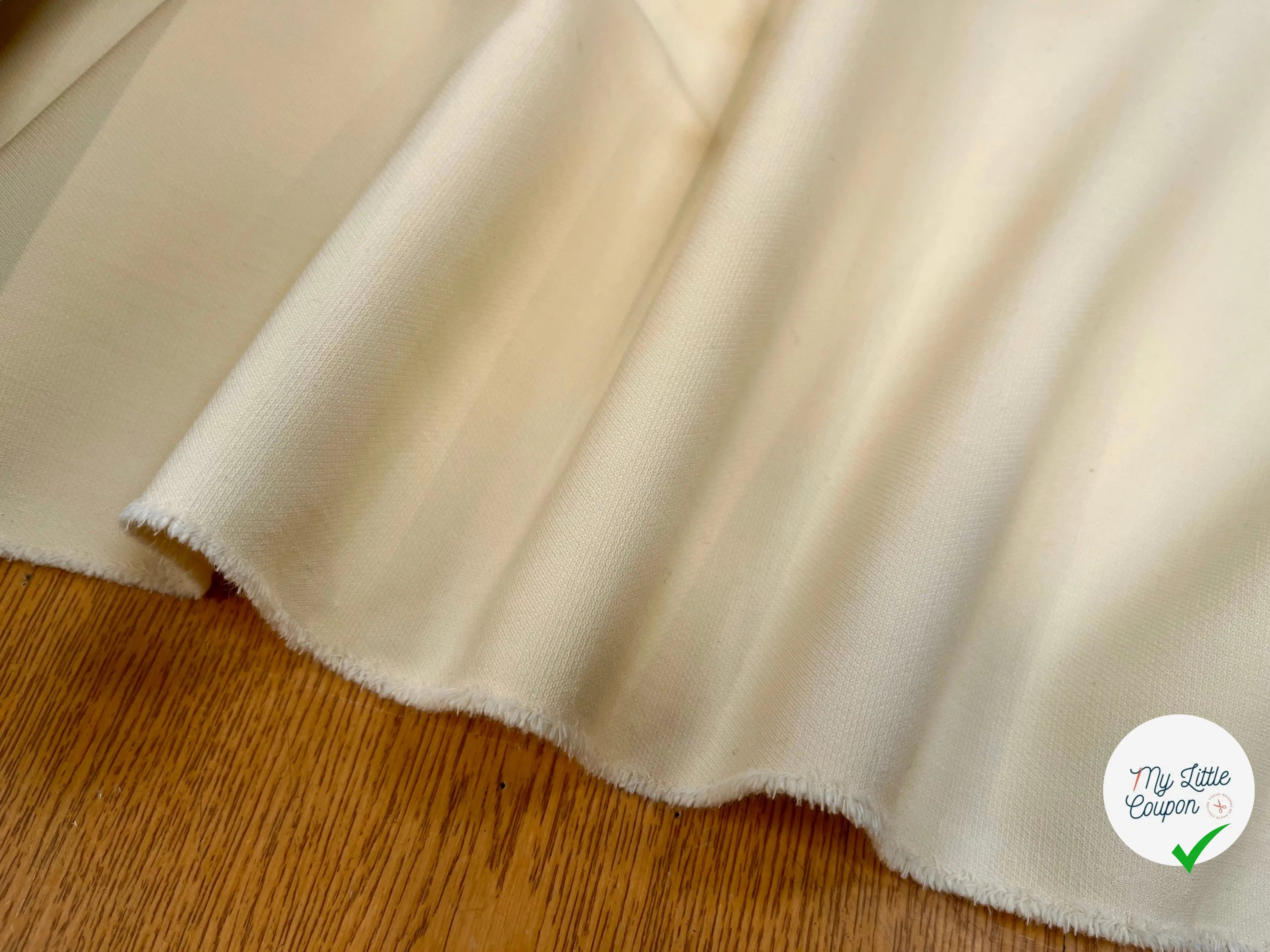 GABARDINE POLYLAINE LYOCEL JAUNE CLAIR - My Little Coupon