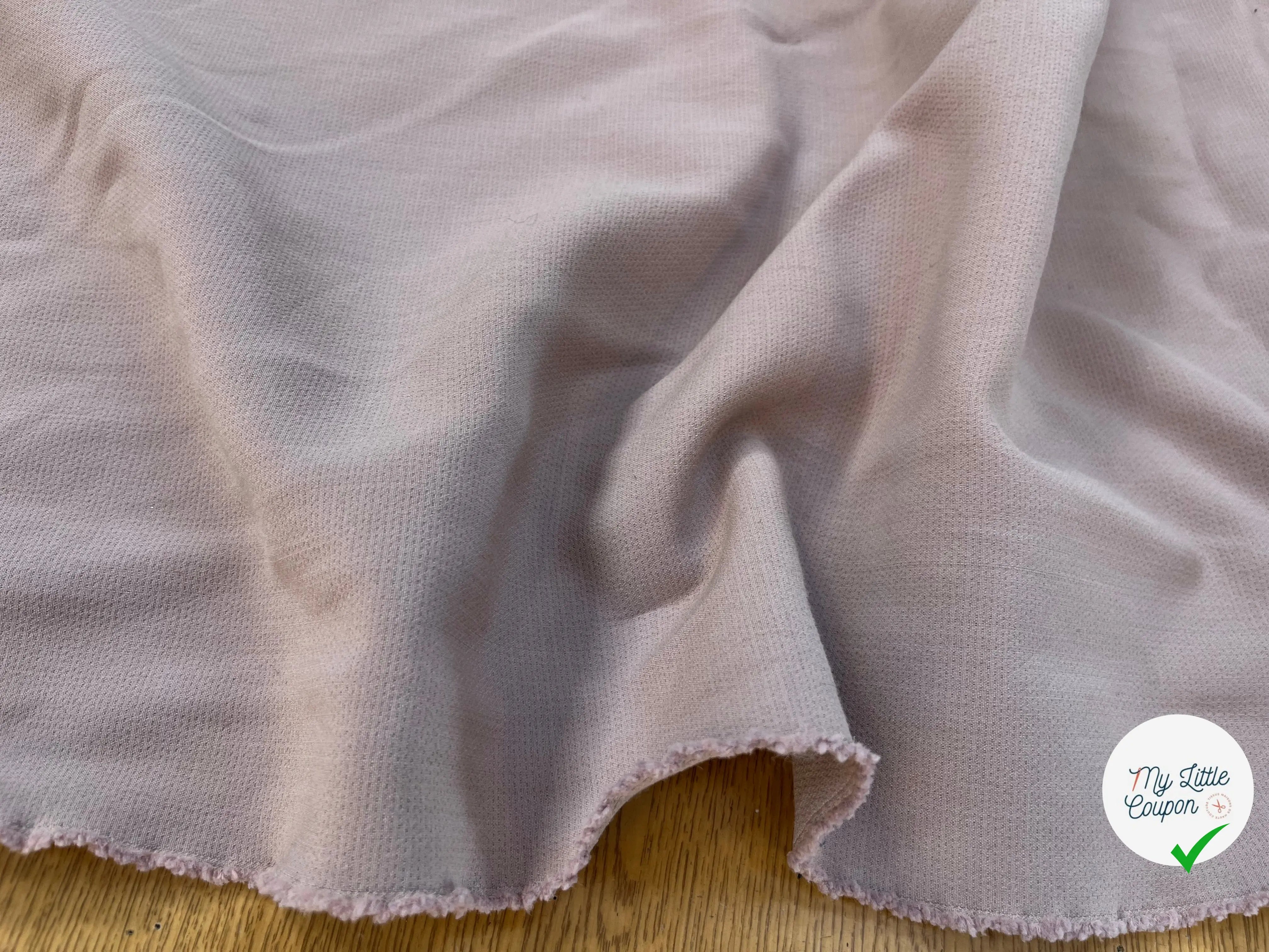 GABARDINE POLYLAINE VIEUX ROSE STRETCH - My Little Coupon