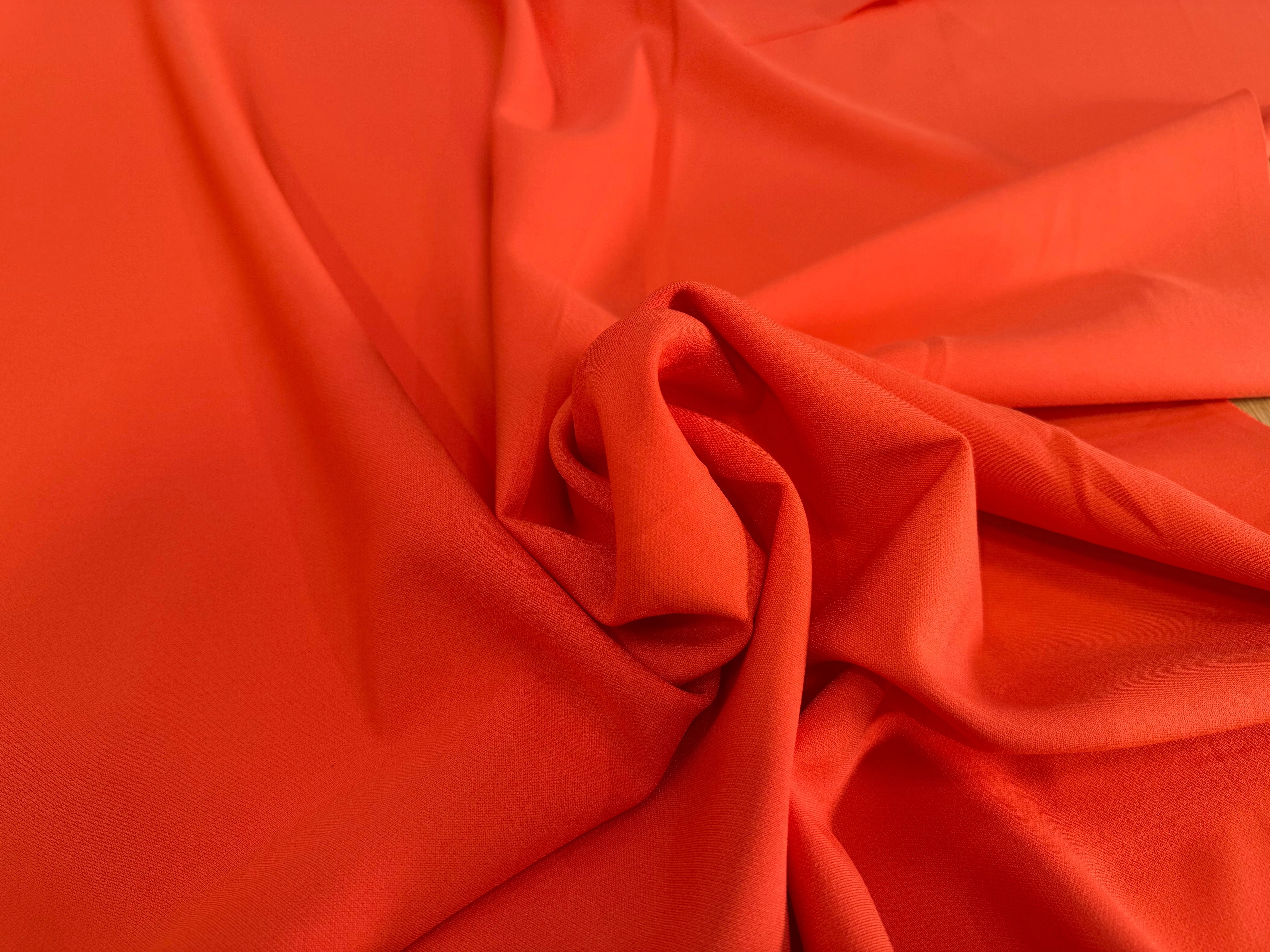 GABARDINE PRESTIGE ITALIEN ORANGE STRETCH - My Little Coupon
