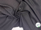 GABARDINE PURE LAINE GRIS ANTHRACITE RAYURES BLANCHE MLC INTERN