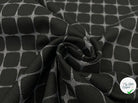 GABARDINE REBRODÉE DE CARREAUX - My Little Coupon - tissu - coudre