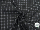 GABARDINE REBRODÉE DE CARREAUX - My Little Coupon - tissu - coudre