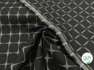 GABARDINE REBRODÉE DE CARREAUX - My Little Coupon - tissu - coudre