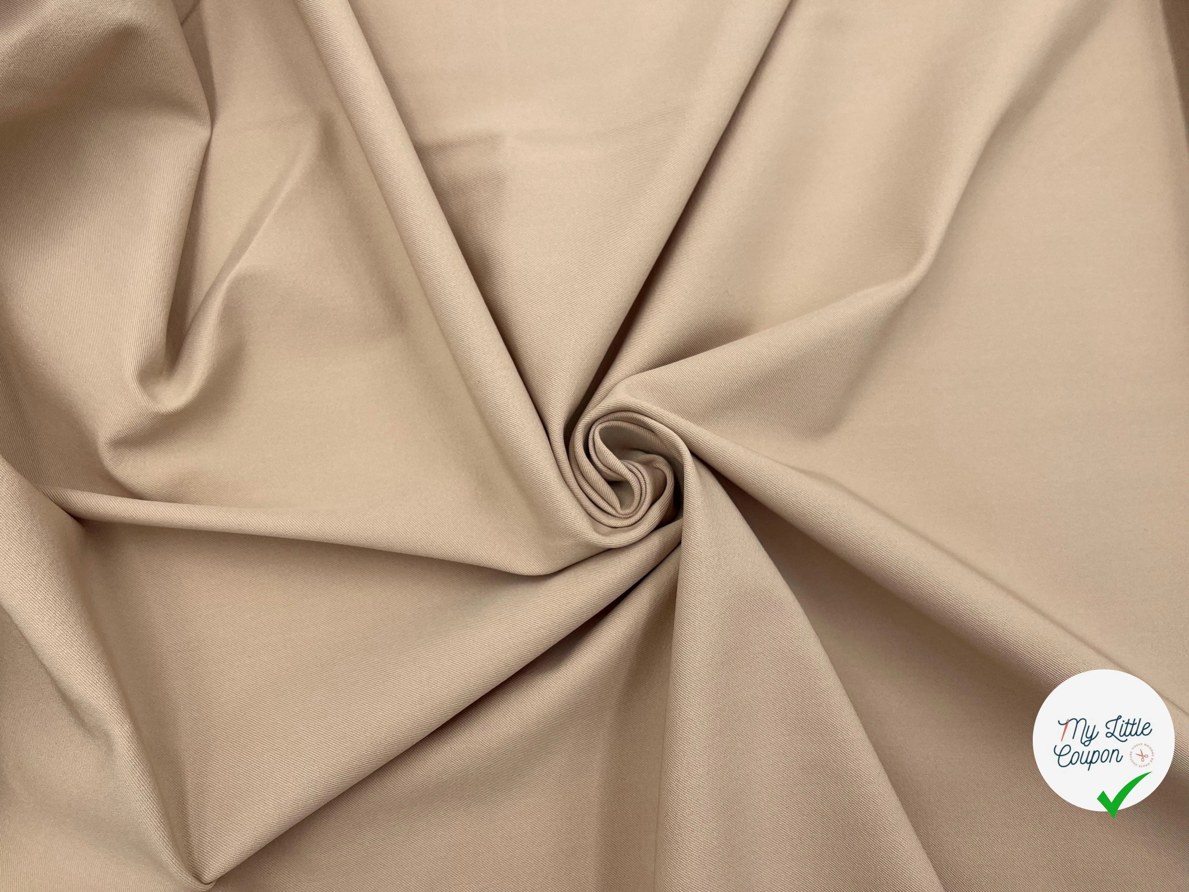 GABARDINE SABLÉE SAHARA - My Little Coupon - tissu - coudre
