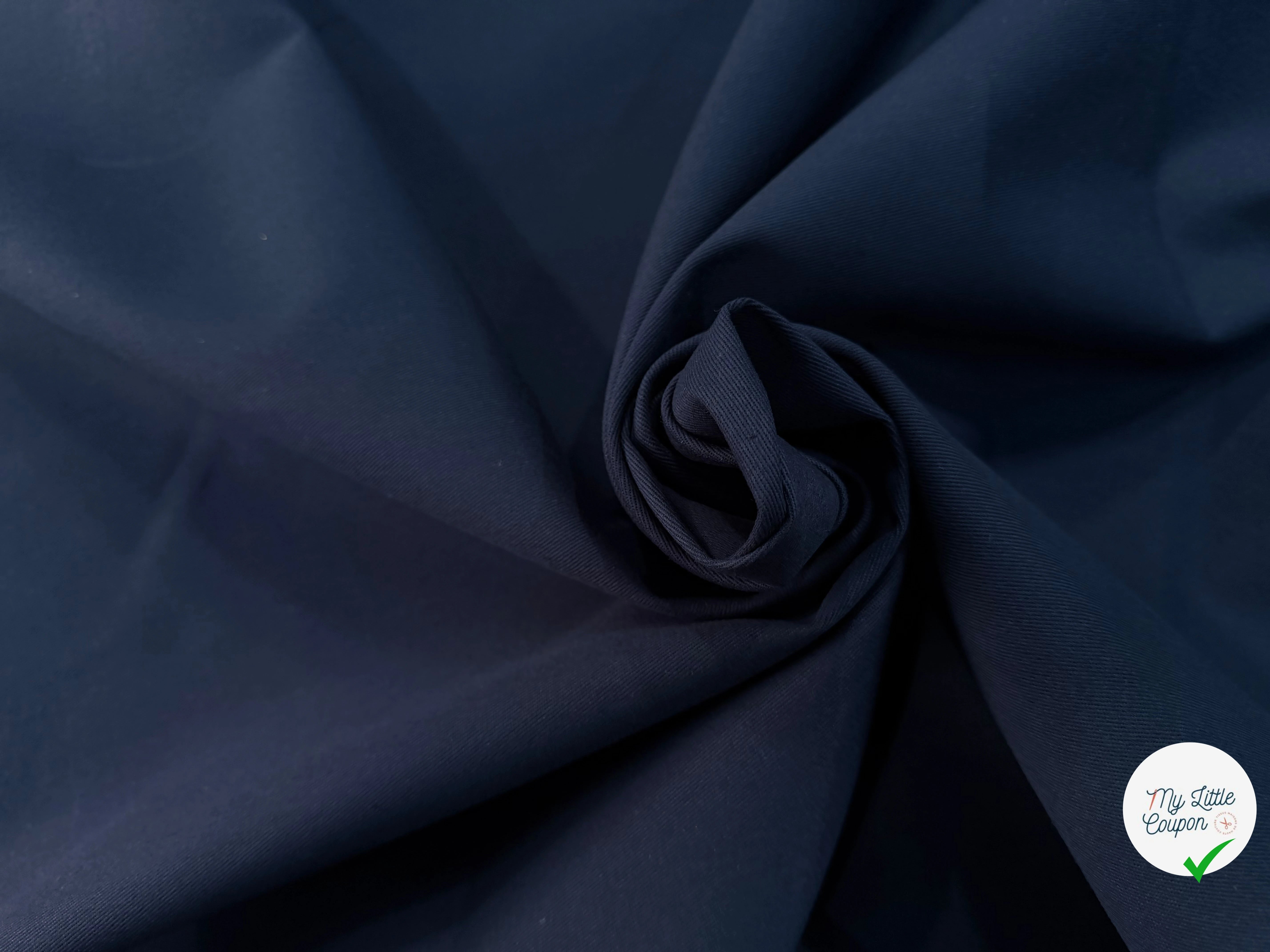 GABARDINE SERGÉE 100% COTON ENCRE 854 150 CM - My Little Coupon