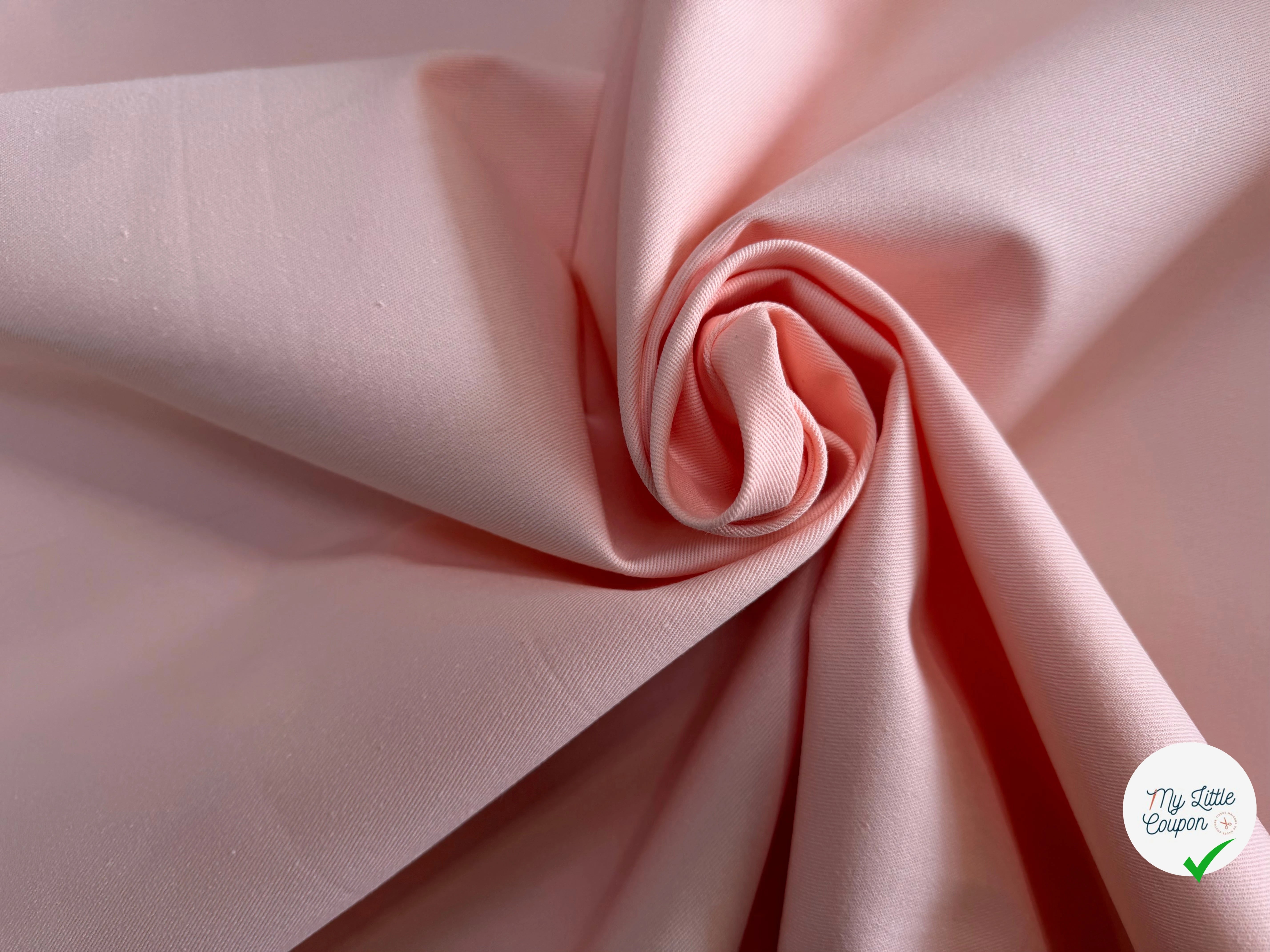 GABARDINE SERGÉE 100% COTON FLAMANT 847 150 CM - My Little Coupon