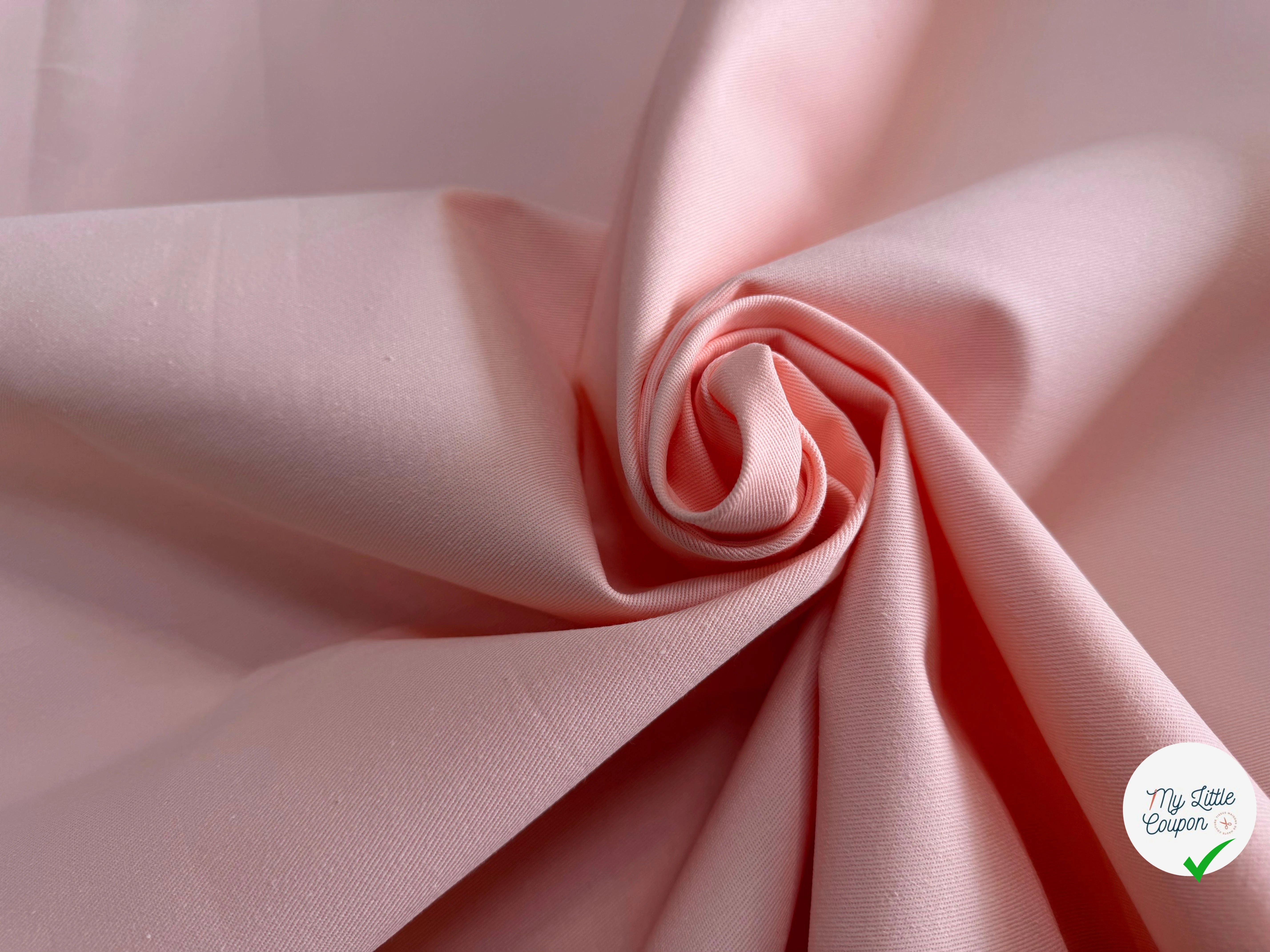 GABARDINE SERGÉE 100% COTON FLAMANT 847 150 CM - My Little Coupon