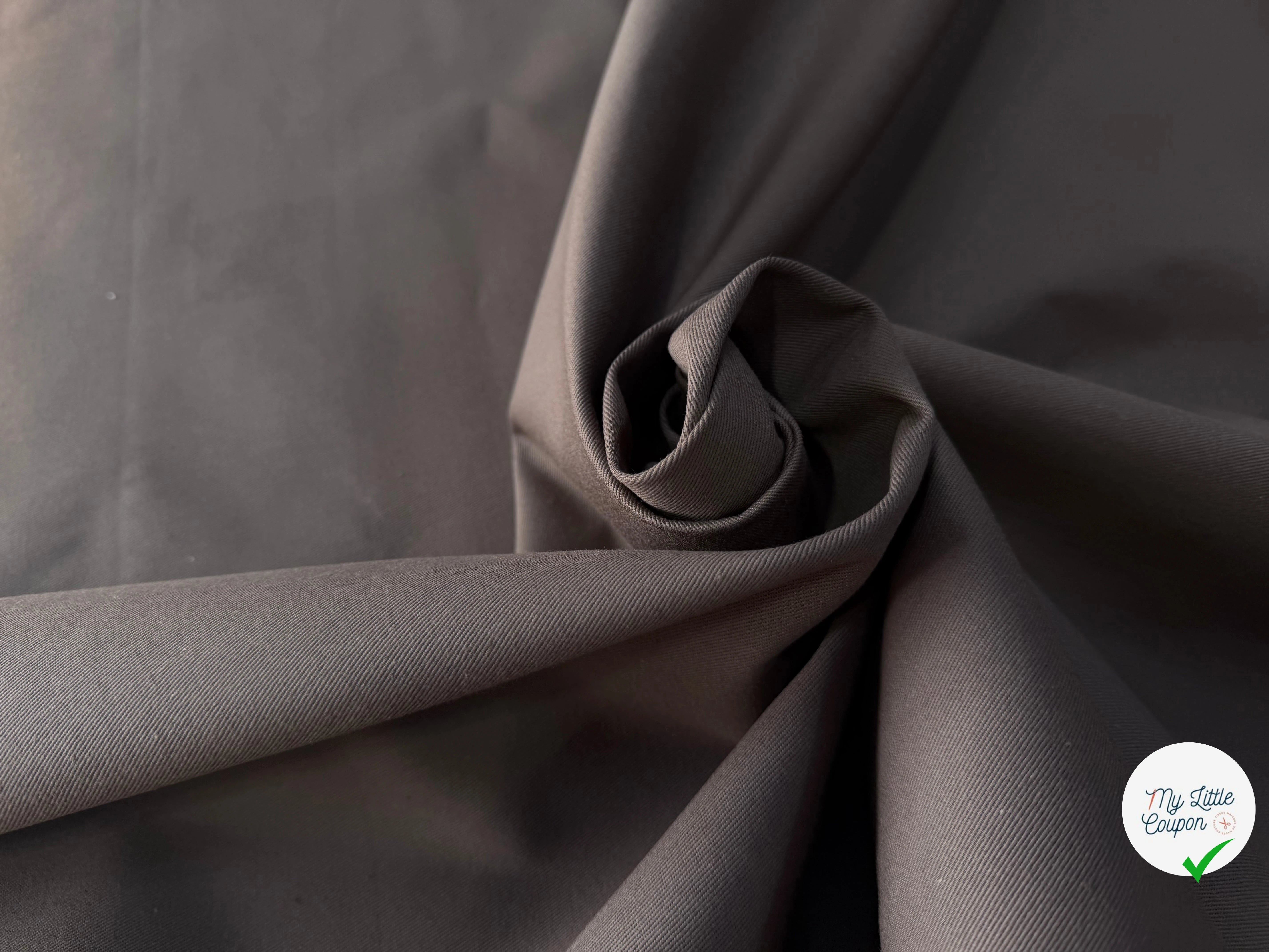 GABARDINE SERGÉE 100% COTON GASOIL 840 150 CM - My Little Coupon
