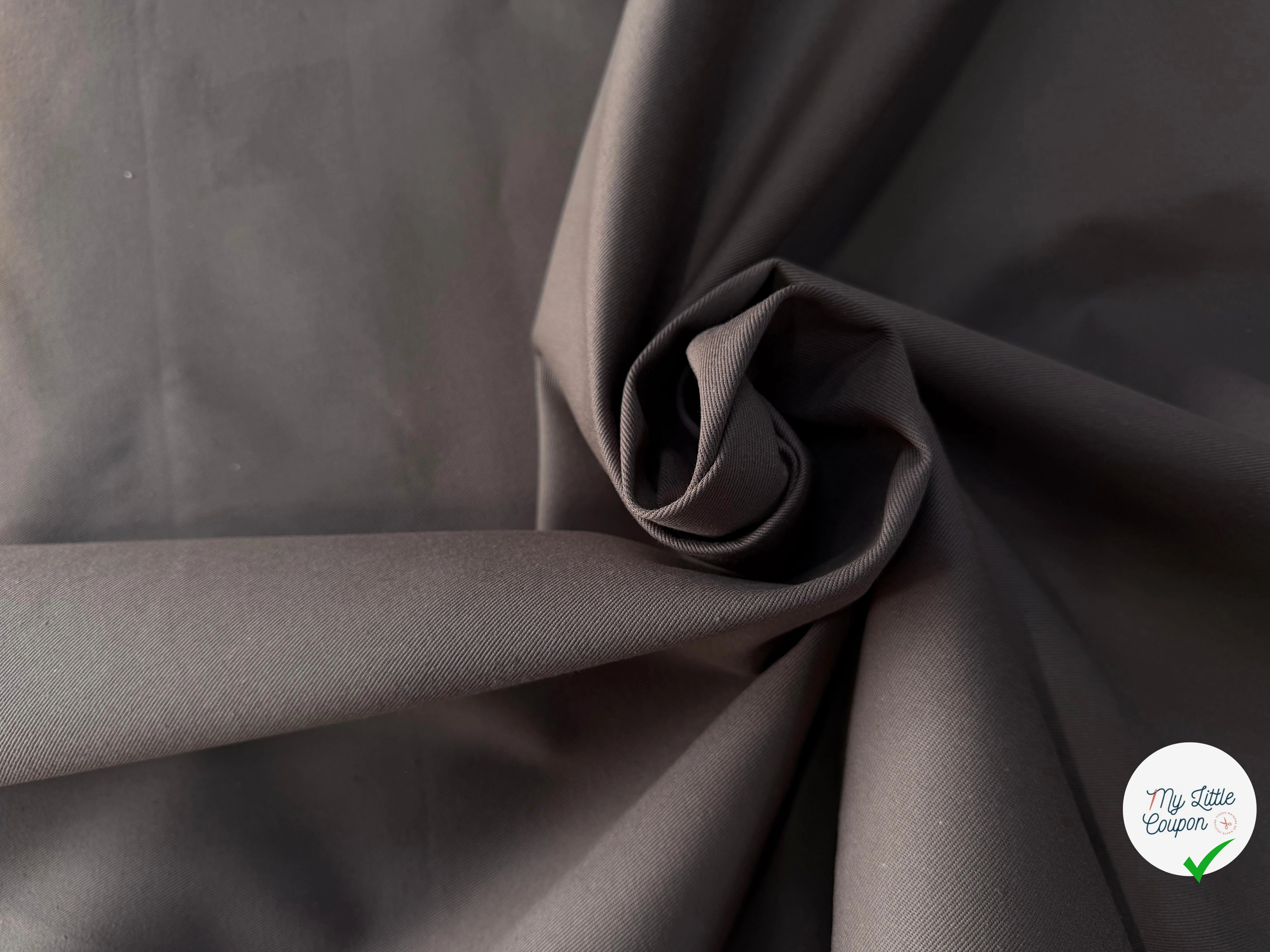 GABARDINE SERGÉE 100% COTON GASOIL 840 150 CM - My Little Coupon