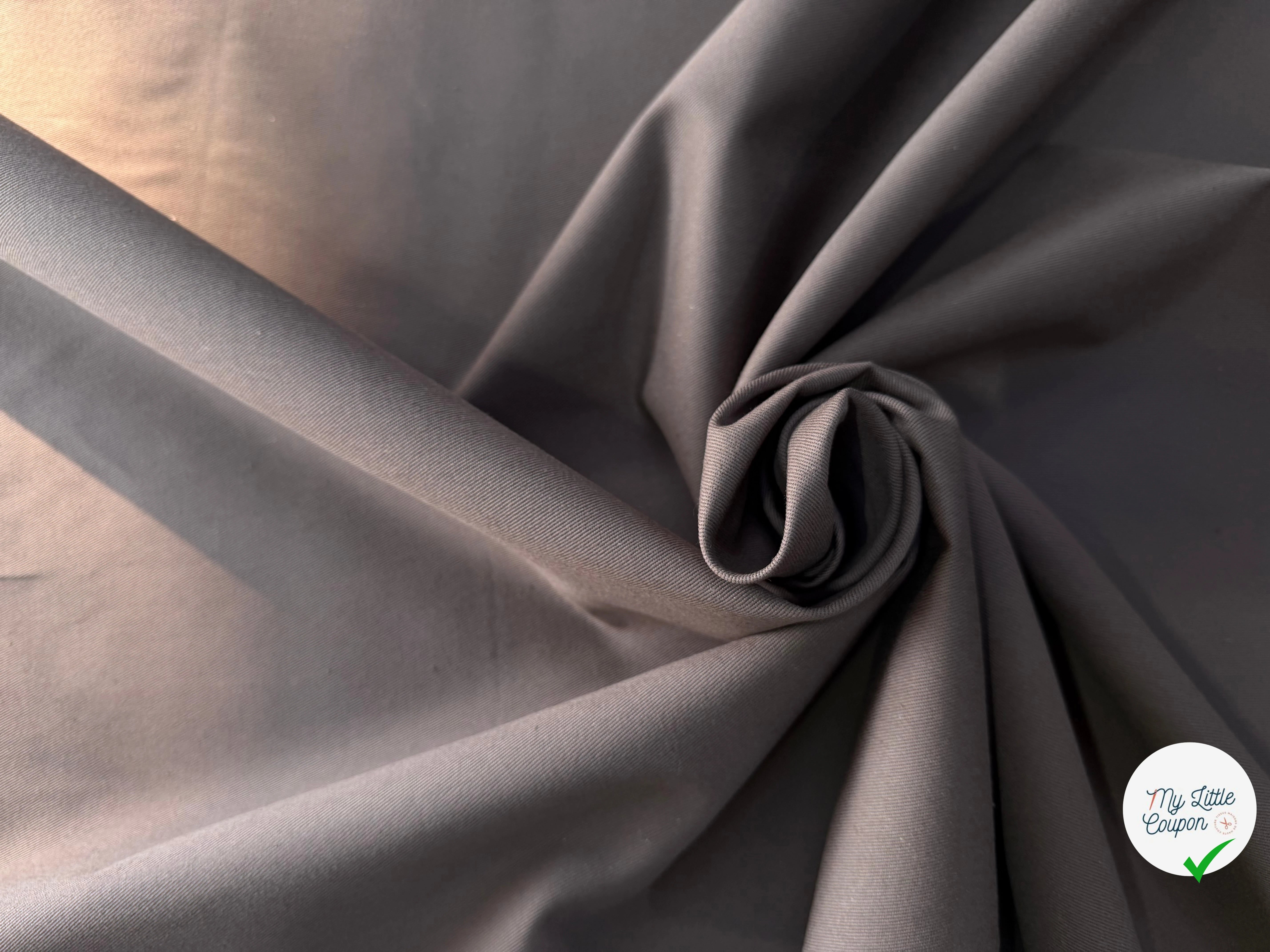 GABARDINE SERGÉE 100% COTON GASOIL 840 150 CM - My Little Coupon
