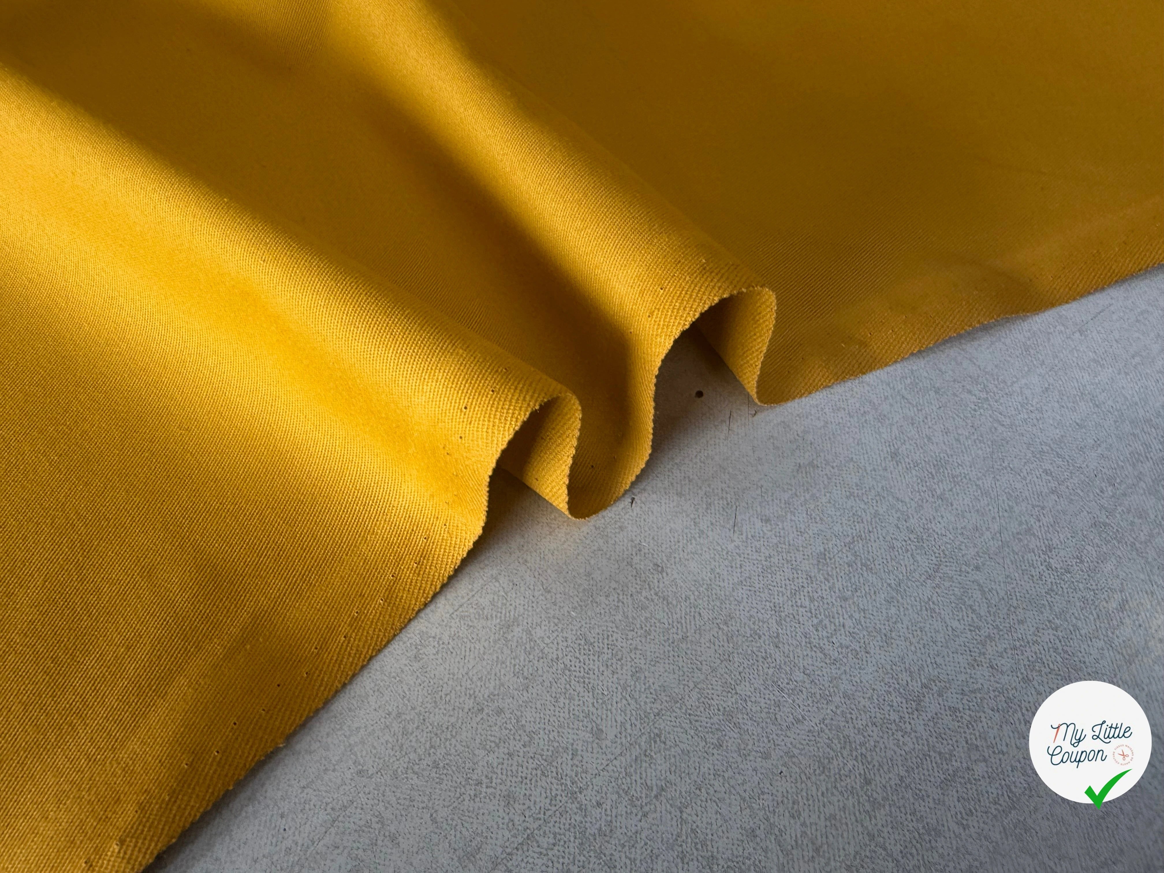GABARDINE SERGÉE 100% COTON MOUTARDE 841 150 CM - My Little Coupon