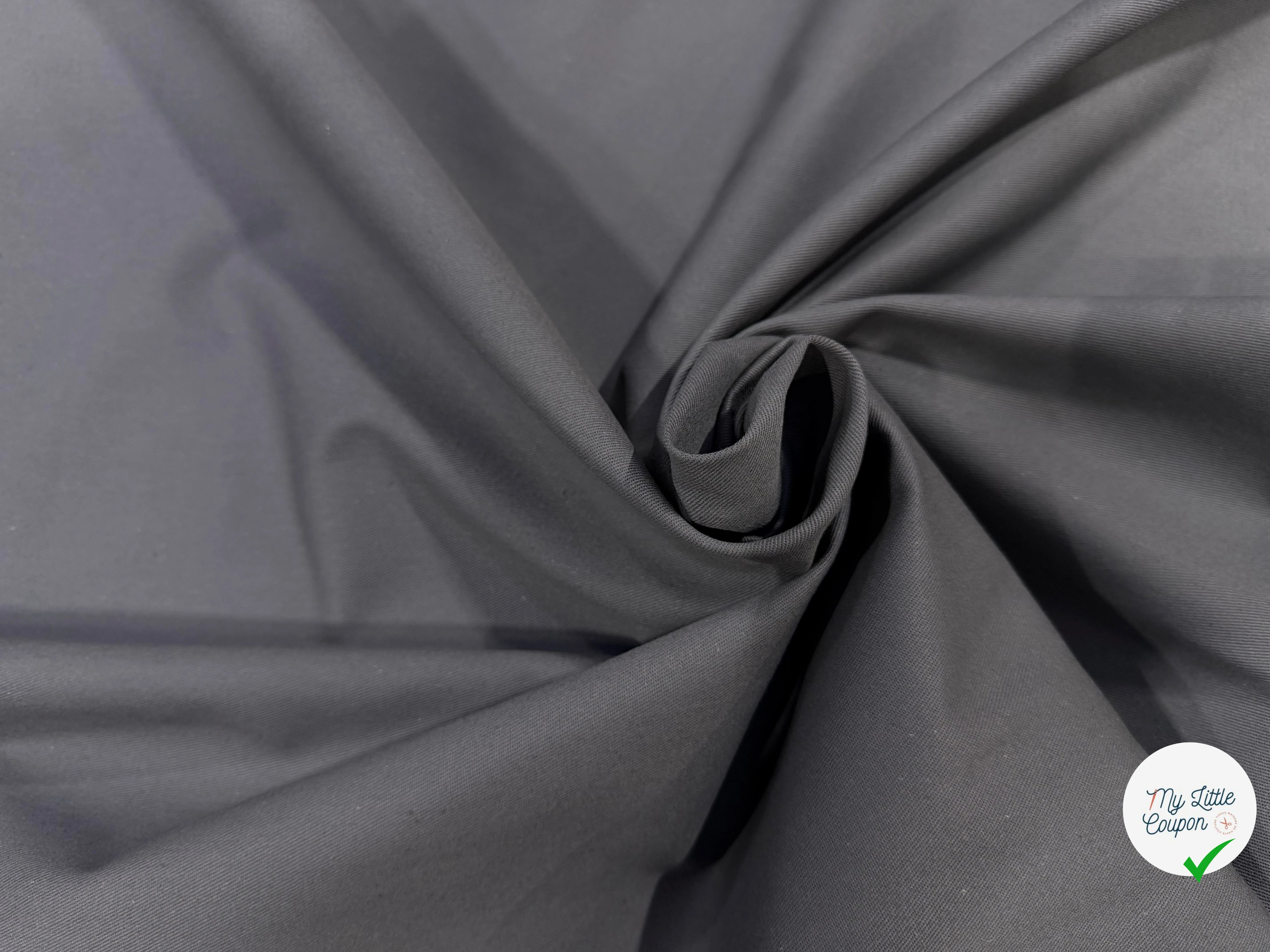 GABARDINE SERGÉE CARBONE 858 150 CM - My Little Coupon