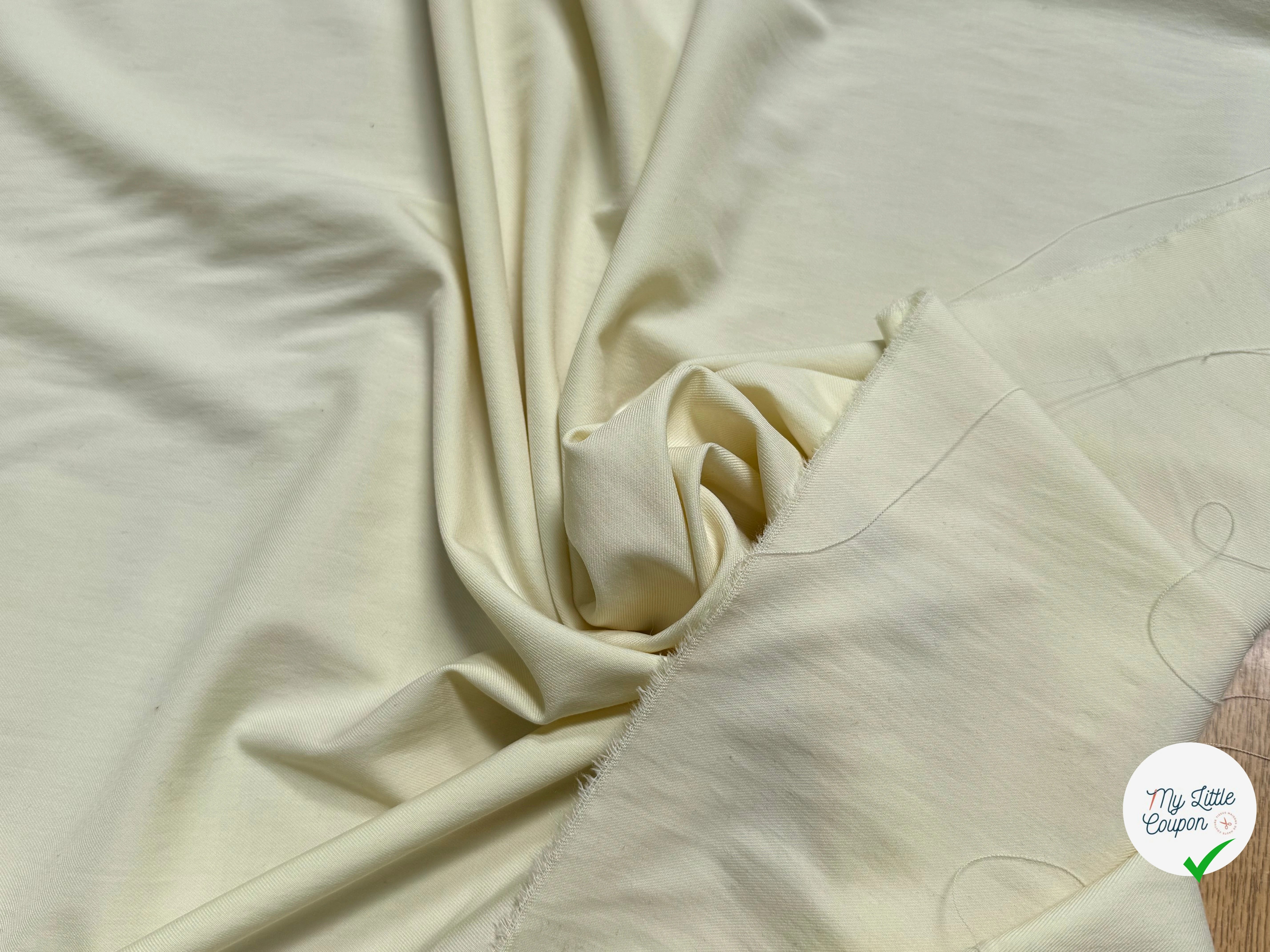 GABARDINE SERGÉE POLYLAINE BEURRE TENUE SOYEUX - My Little Coupon