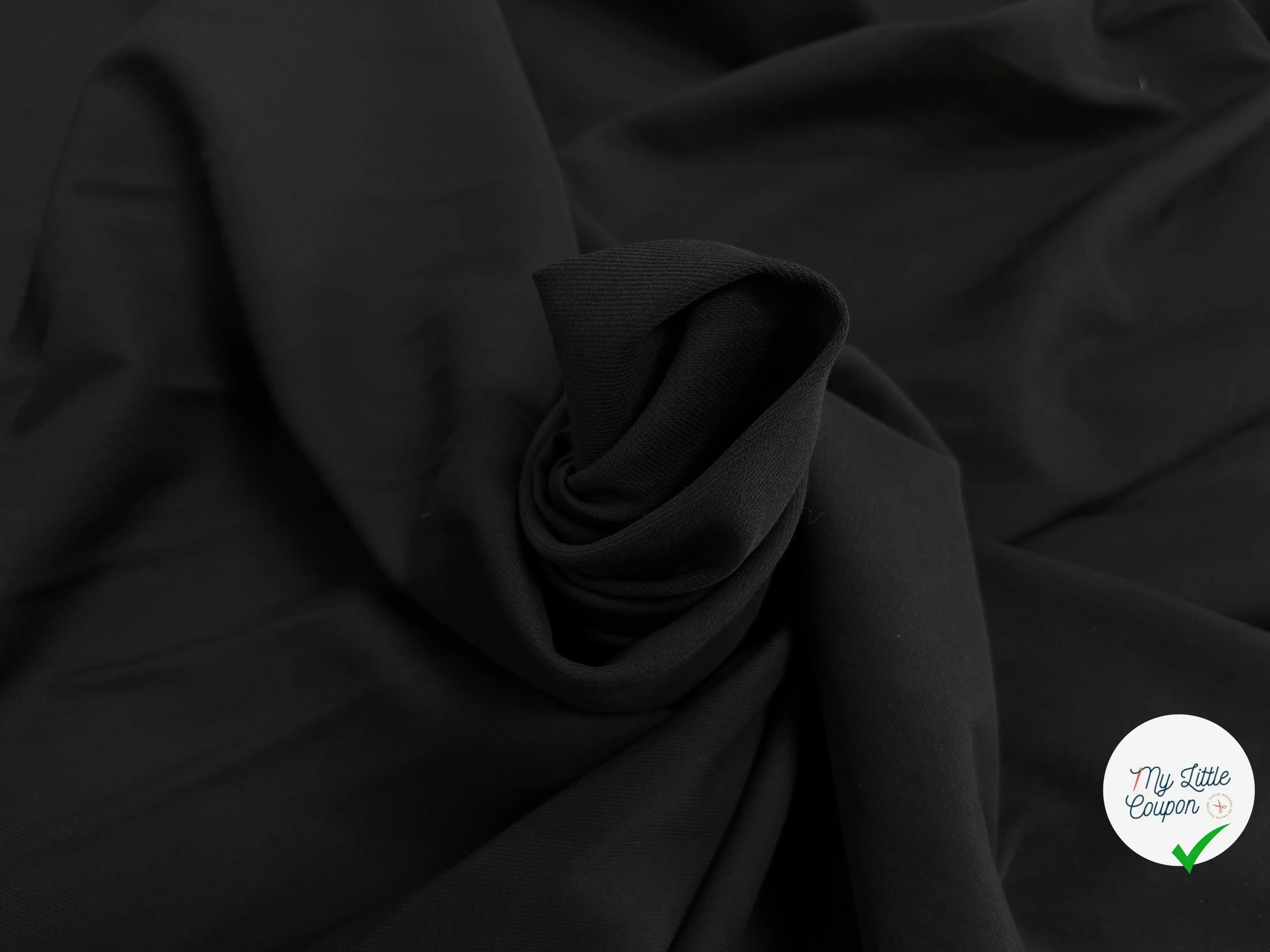 GABARDINE SOFT DE COTON NOIR - My Little Coupon
