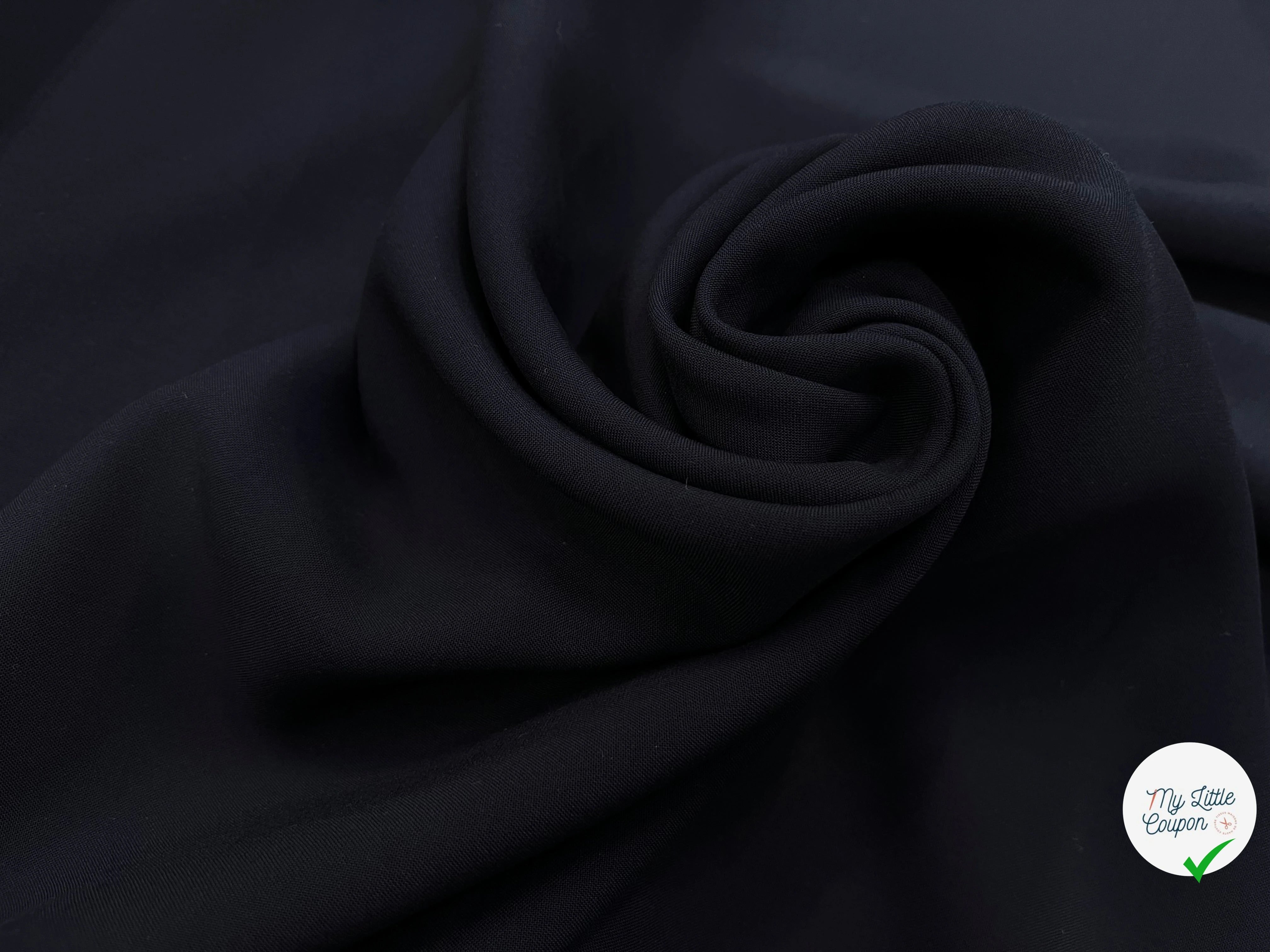 GABARDINE SOUPLE DOUBLE ÉTOFFE BLEU OCÉAN - My Little Coupon
