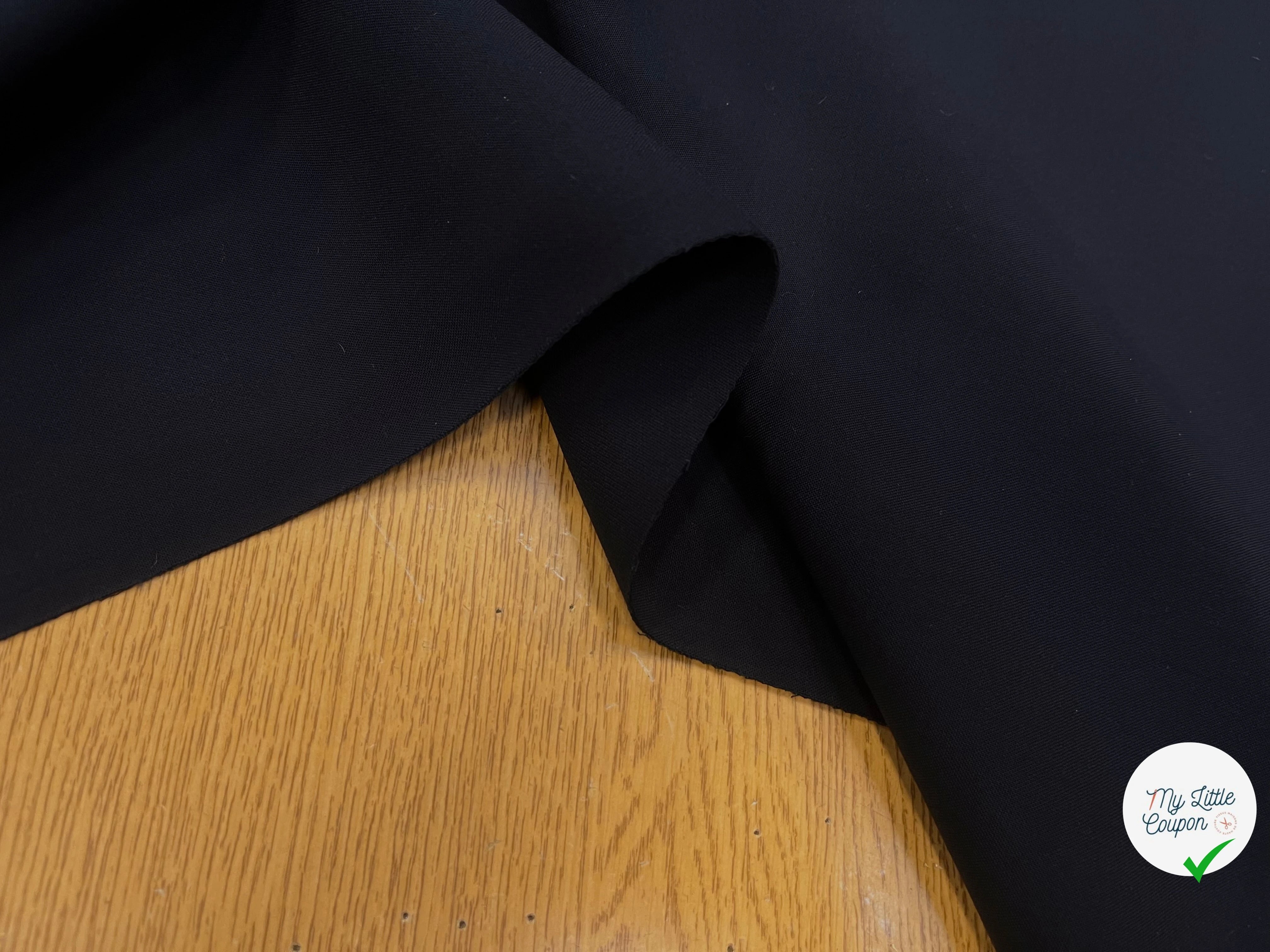 GABARDINE SOUPLE DOUBLE ÉTOFFE BLEU OCÉAN - My Little Coupon