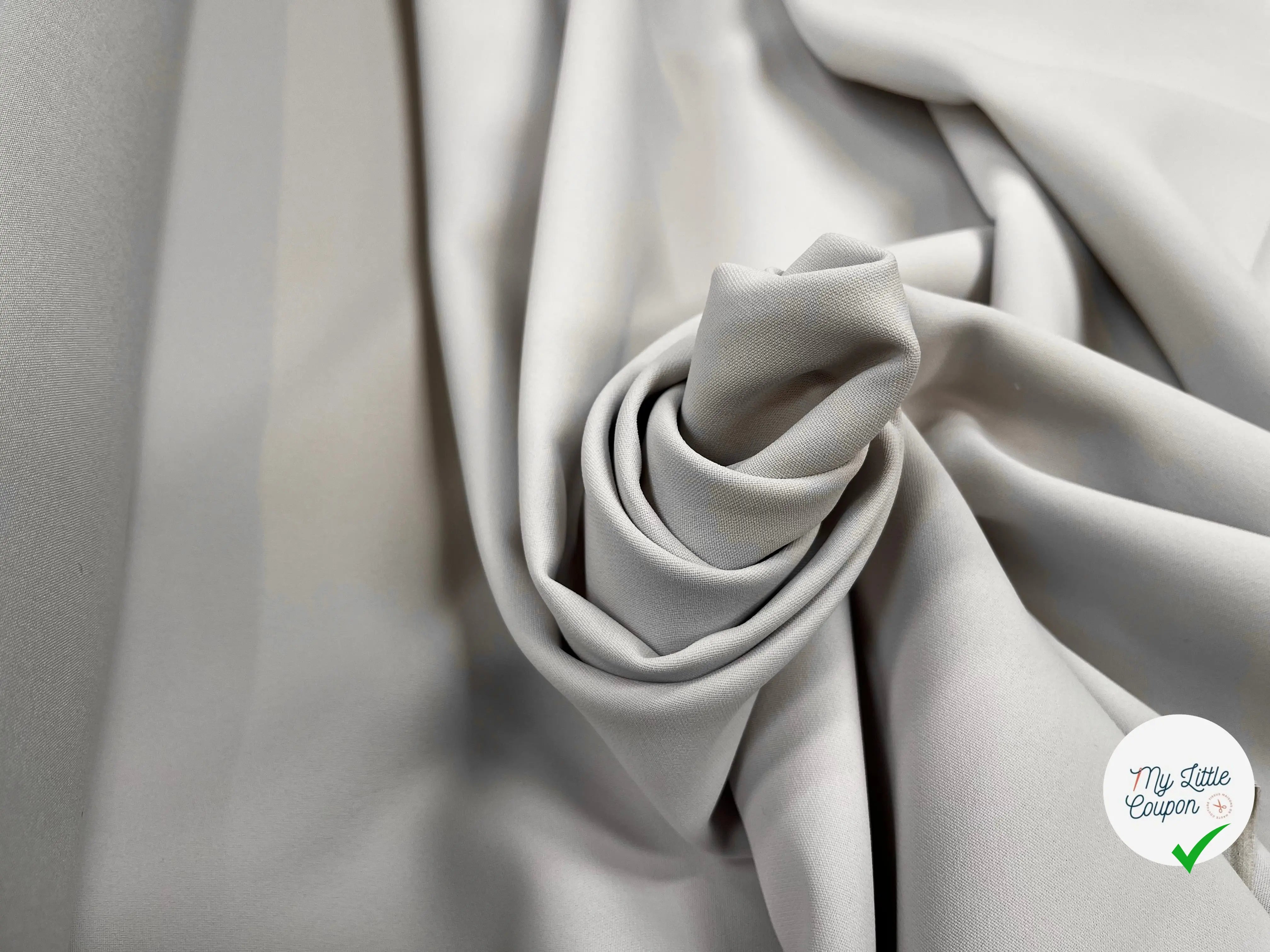 GABARDINE SOUPLE DOUBLE ETOFFE DIRTY WHITE - My Little Coupon