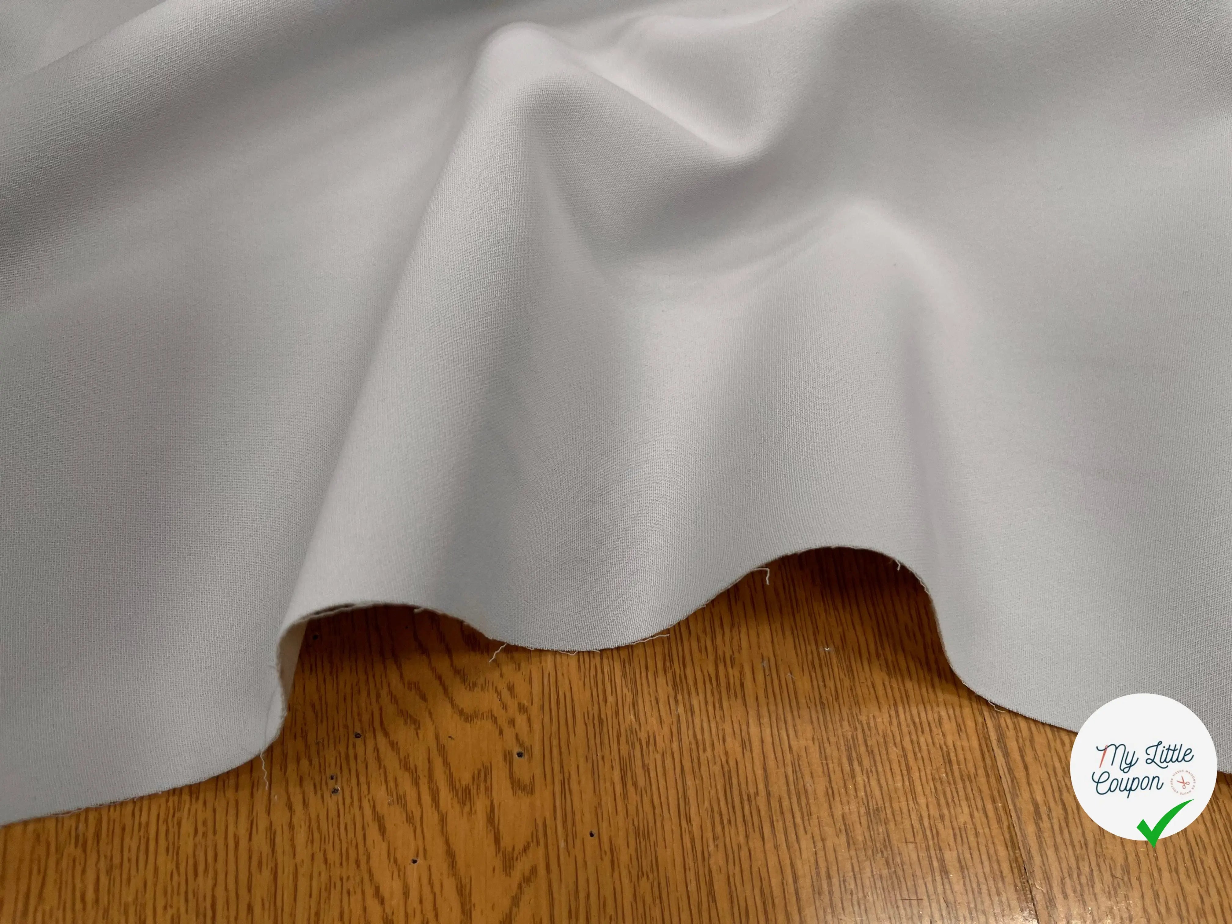GABARDINE SOUPLE DOUBLE ETOFFE DIRTY WHITE - My Little Coupon