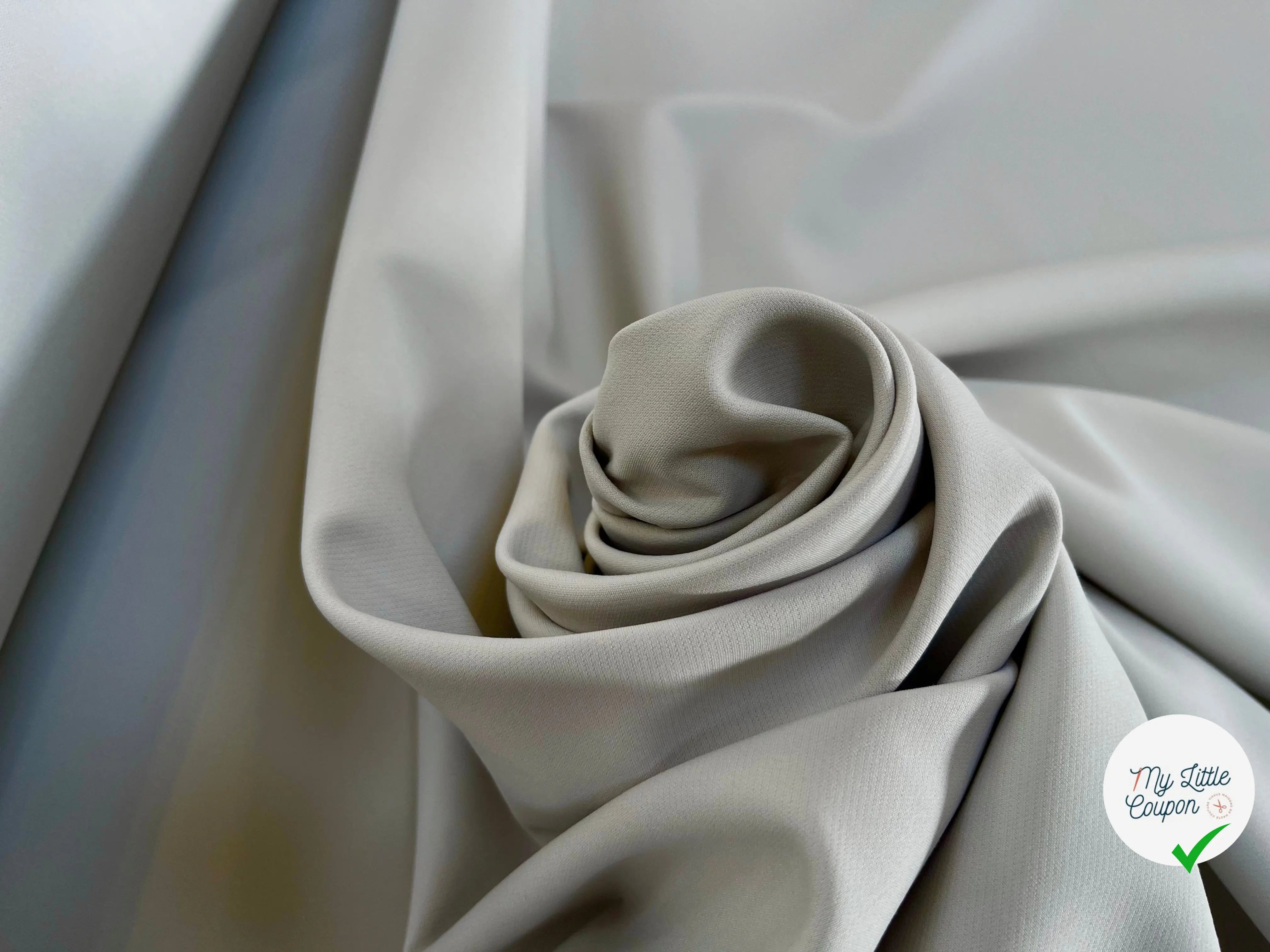 GABARDINE SOUPLE DOUBLE FACE BLANC CASSÉ & BEIGE - My Little Coupon