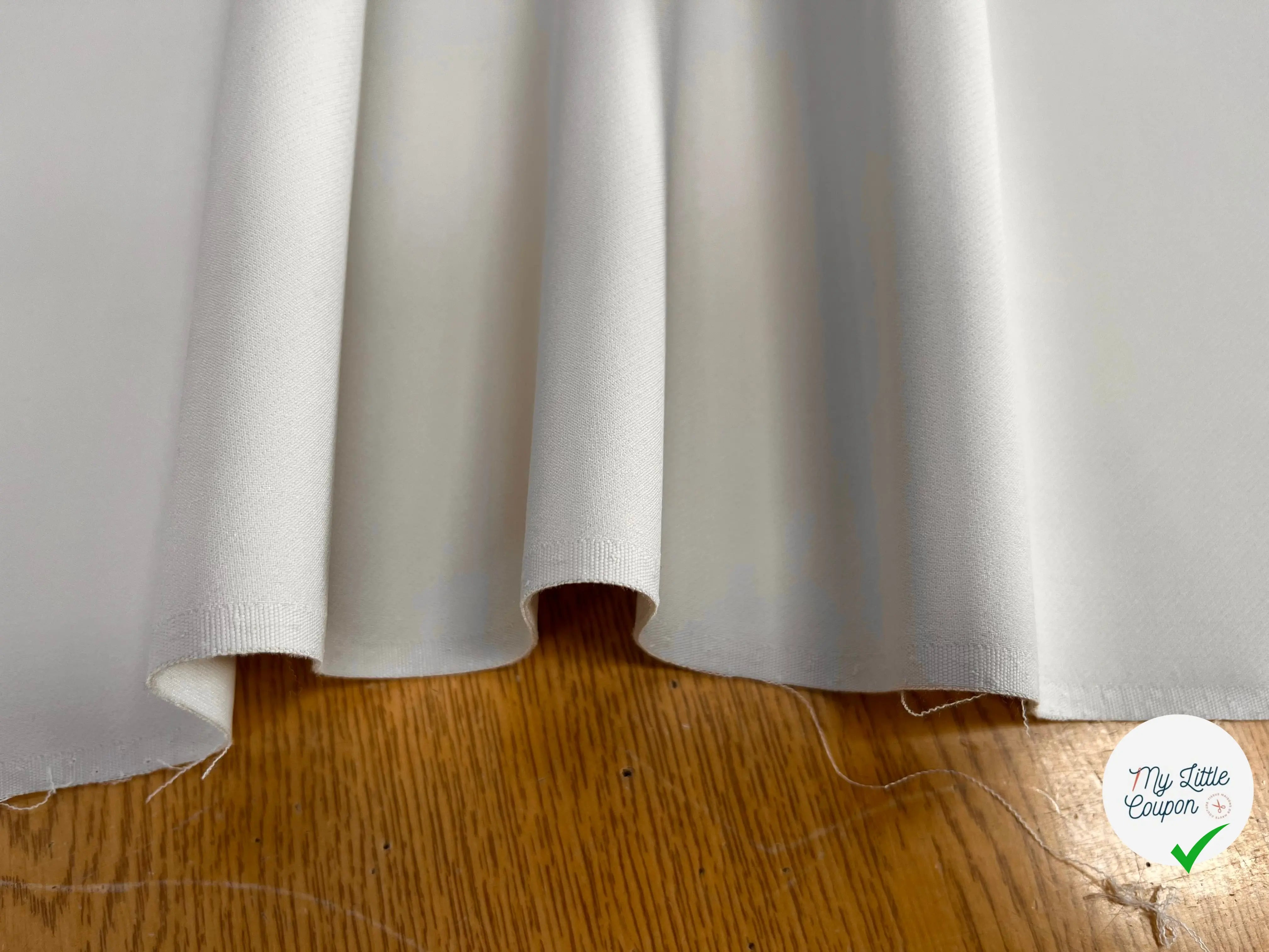 GABARDINE SOUPLE DOUBLE FACE BLANC CASSÉ & BEIGE - My Little Coupon