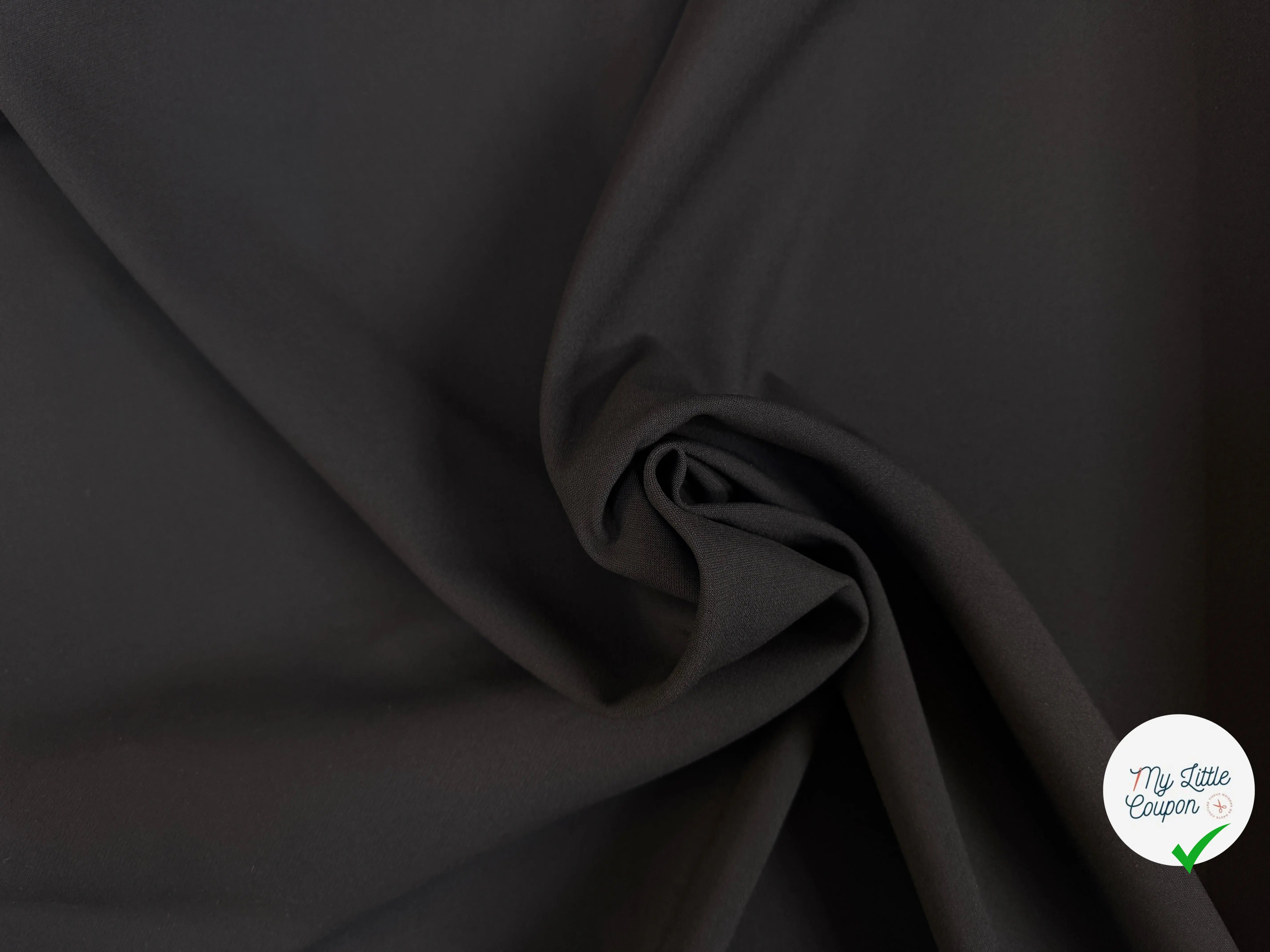 GABARDINE SOUPLE NOIR PROFOND RIOPELE - My Little Coupon
