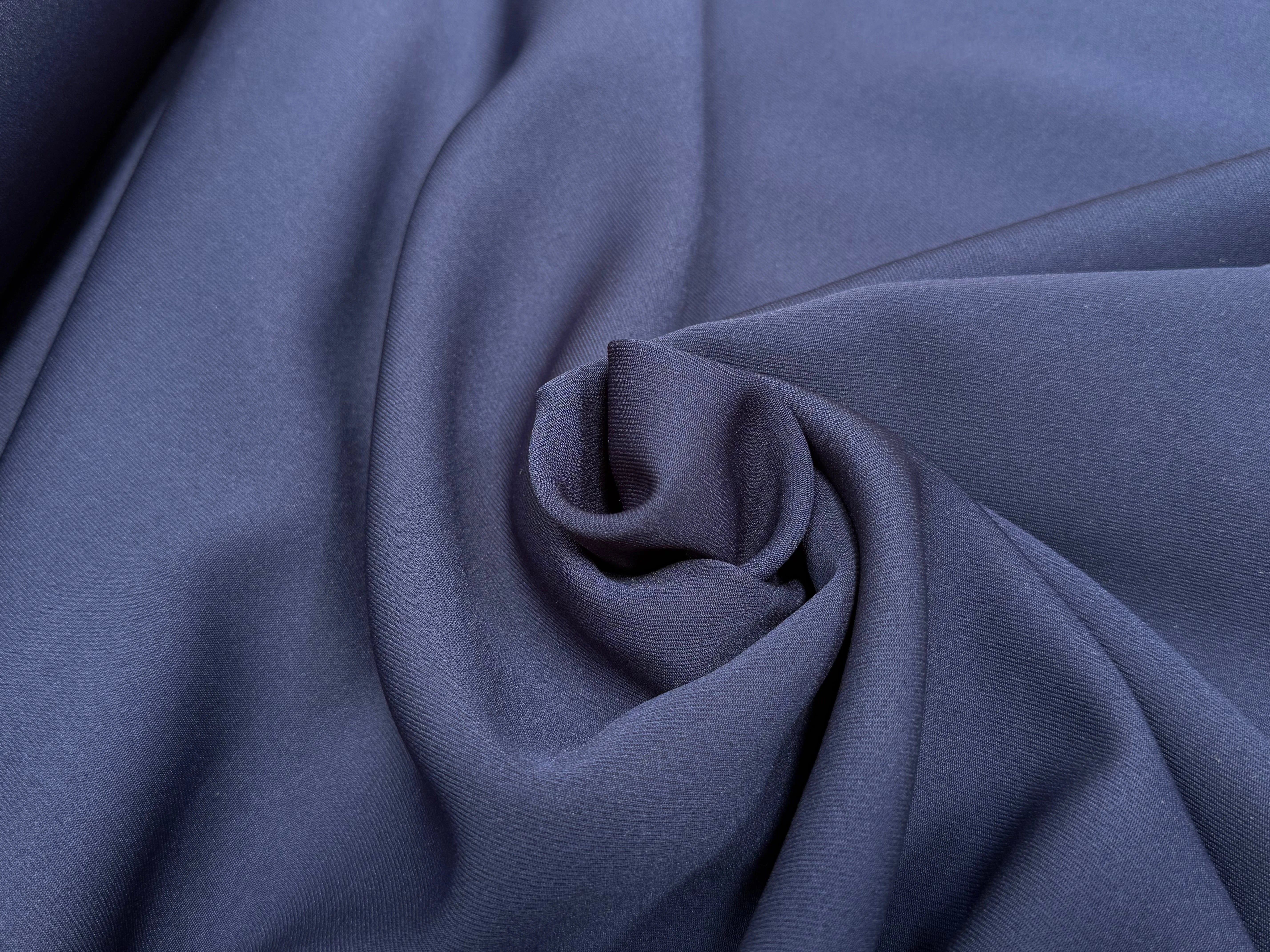 GABARDINE SOUPLE SERGÉE STRETCH BEAU TOMBÉ BLEU NUIT JAPAN - My Little Coupon