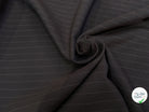 GABARDINE SRETCH POYCOTON MARRON CHICS RAYURES VERTICALES - My Little Coupon