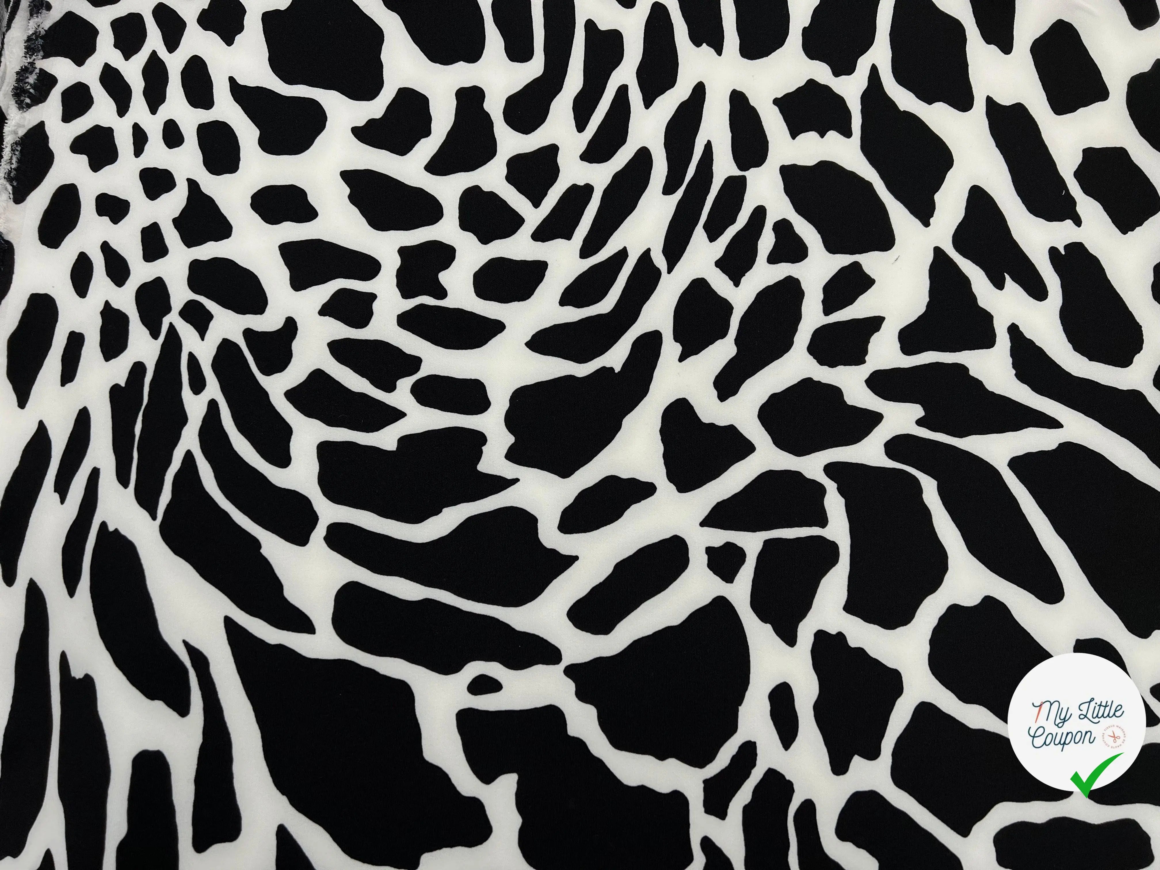 GABARDINE STRETCH QUALITÉ COUTURE IMPRIMÉ GIRAFE - My Little Coupon - tissu - coudre