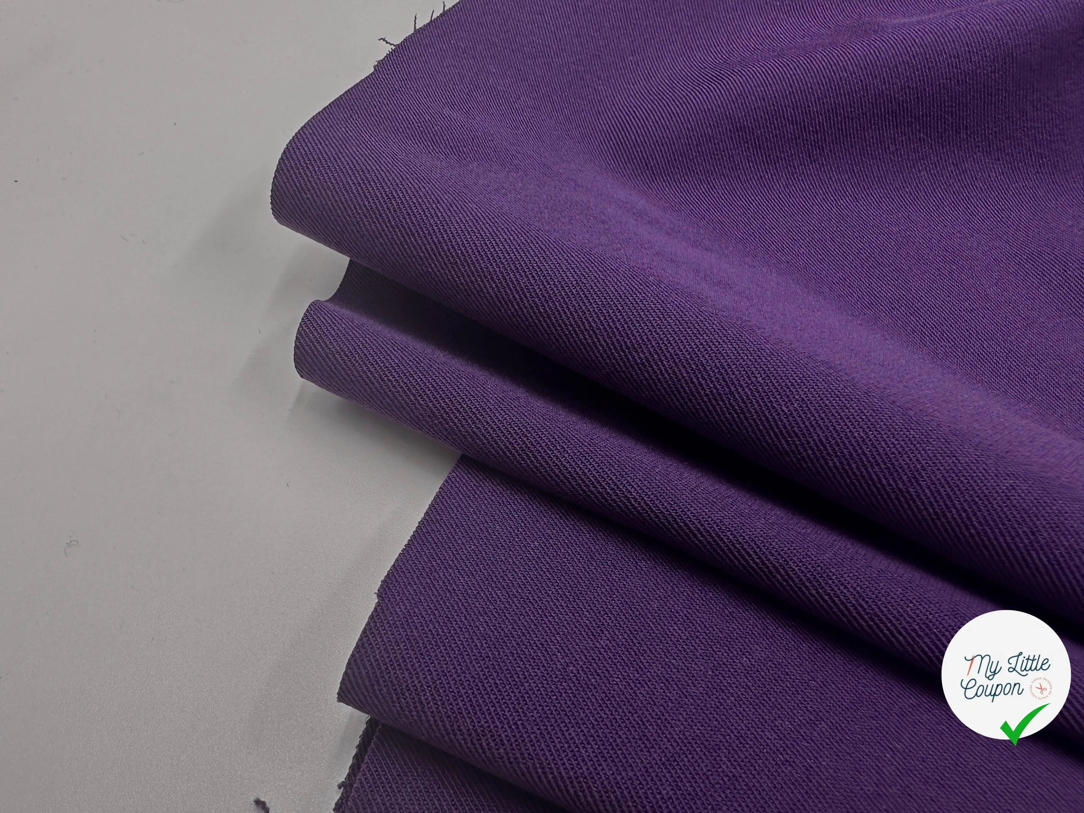 GABARDINE STRETCH VIOLET - My Little Coupon - tissu - coudre