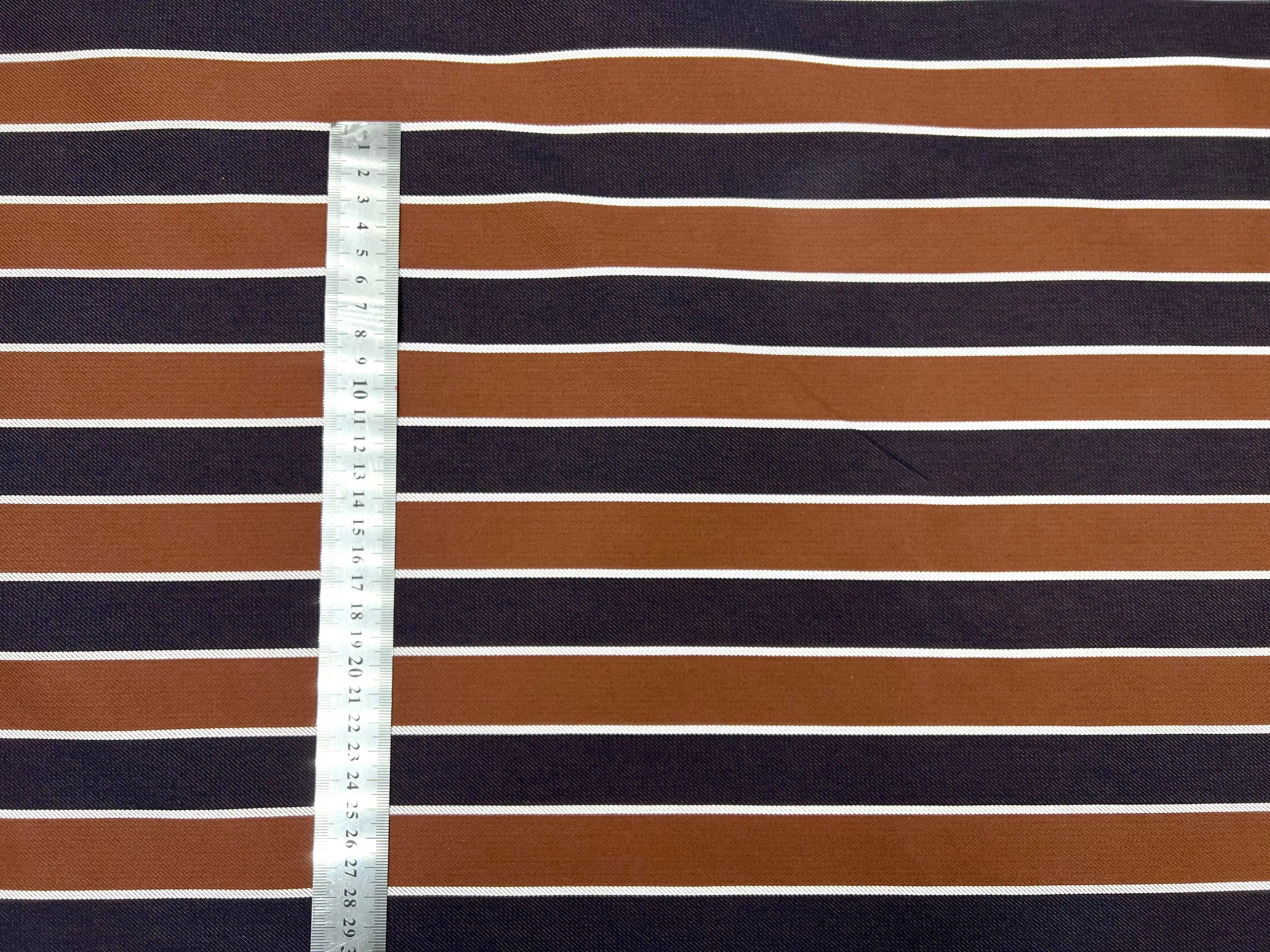 GABARDINE TISSÉ RAYURES CHARLESTON DANDY - My Little Coupon - tissu - coudre